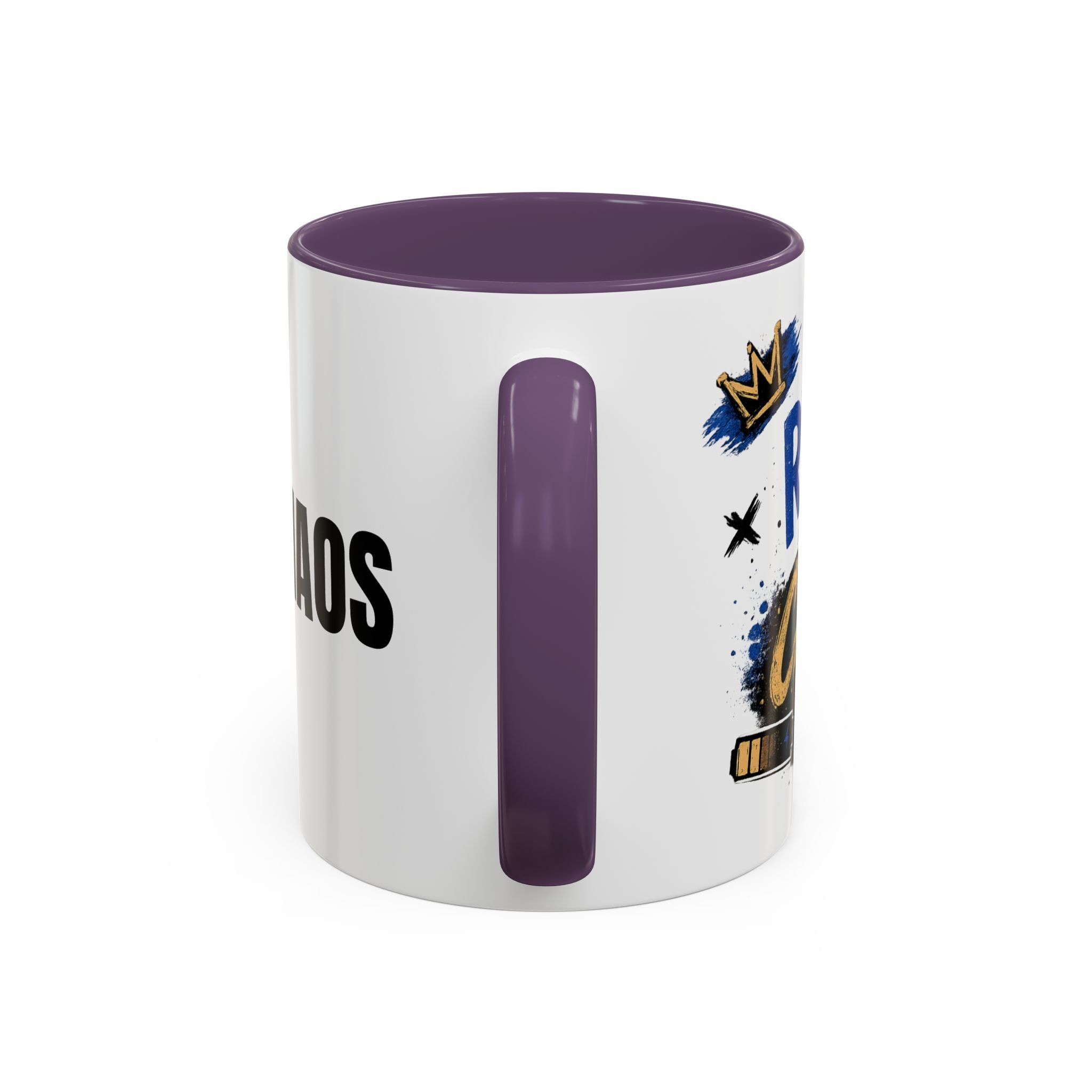 Morning Chaos Coffee Mug — Running on Caffeine & Chaos Accent Mug