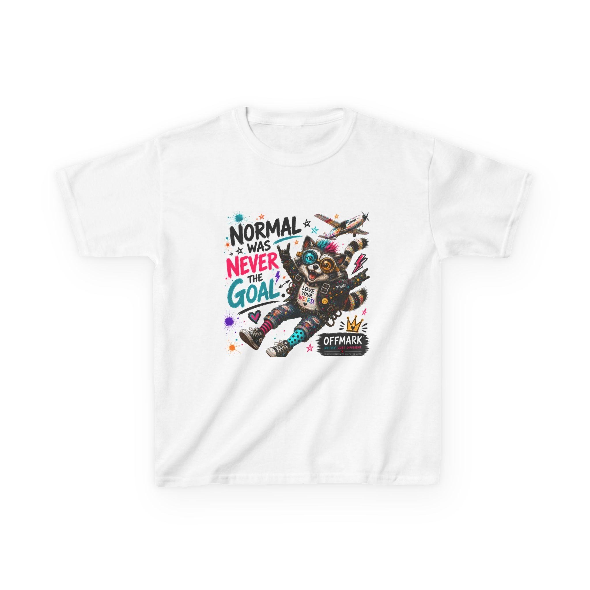 "Normal Was Never The Goal" Kids Tee — Ziggy the Raccoon