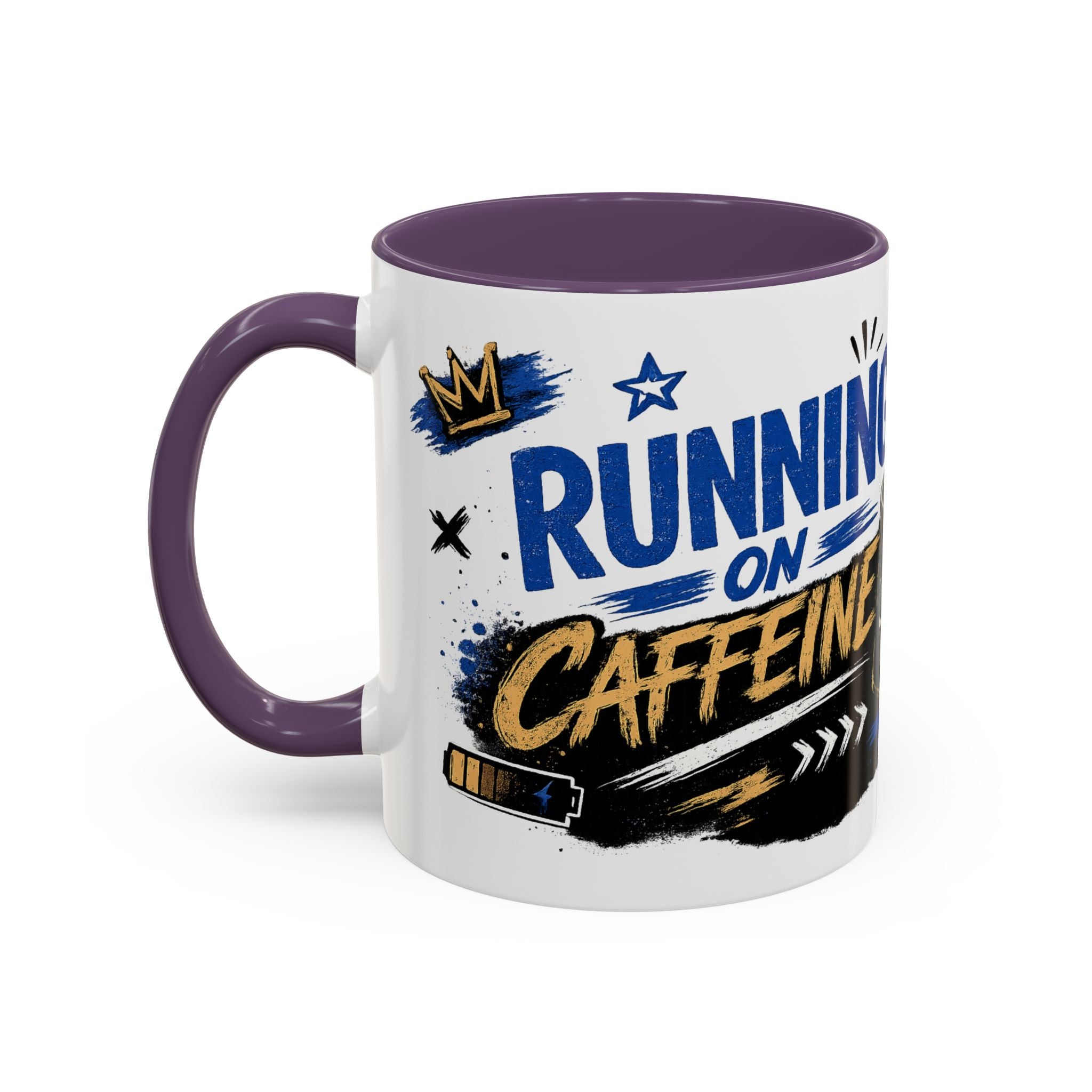 Morning Chaos Coffee Mug — Running on Caffeine & Chaos Accent Mug