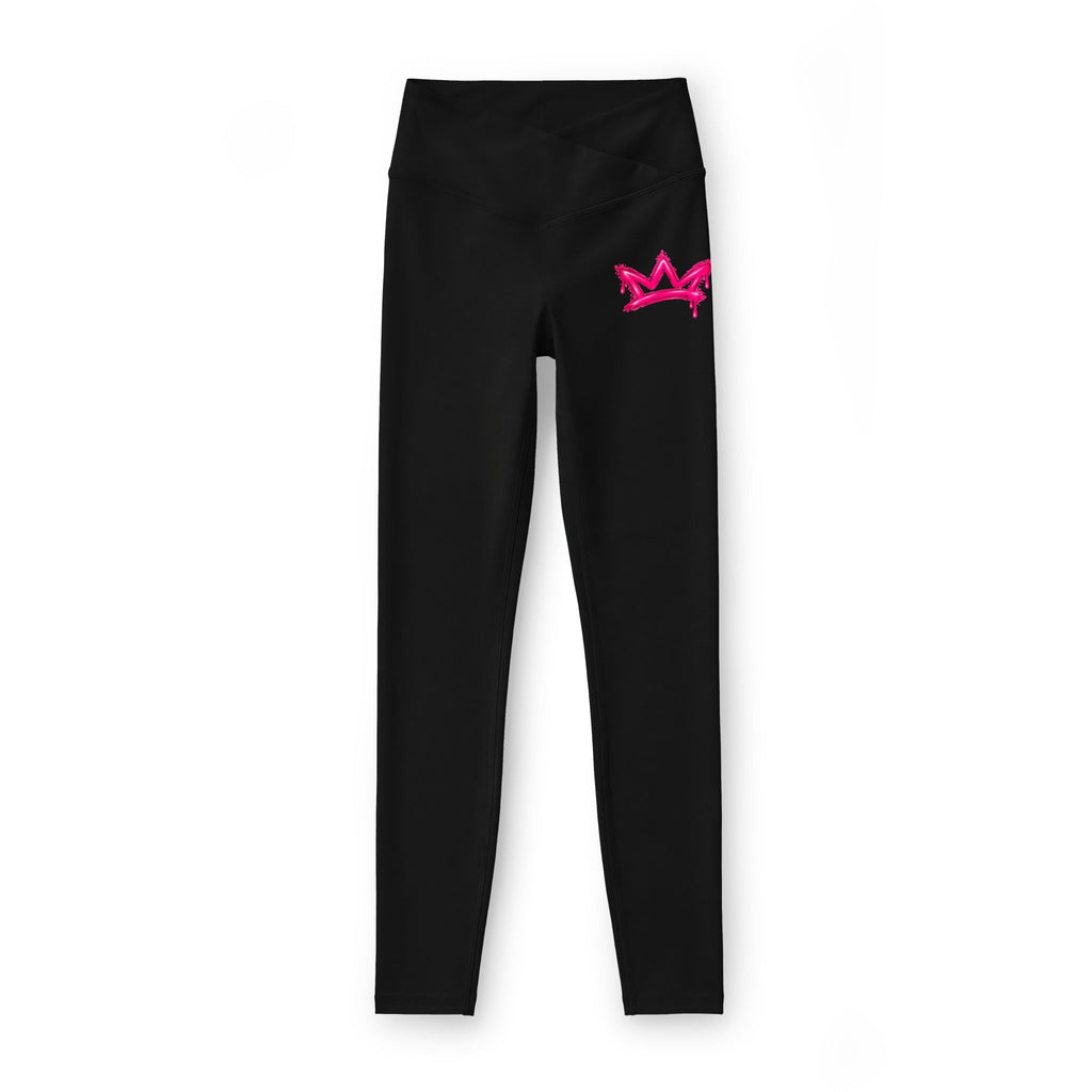 Women’s Luxe Leggings-pink offmark logo