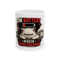 Murphy the Cat "Low Battery, High Expectations" Coffee Mug