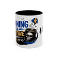 Morning Chaos Coffee Mug — Running on Caffeine & Chaos Accent Mug
