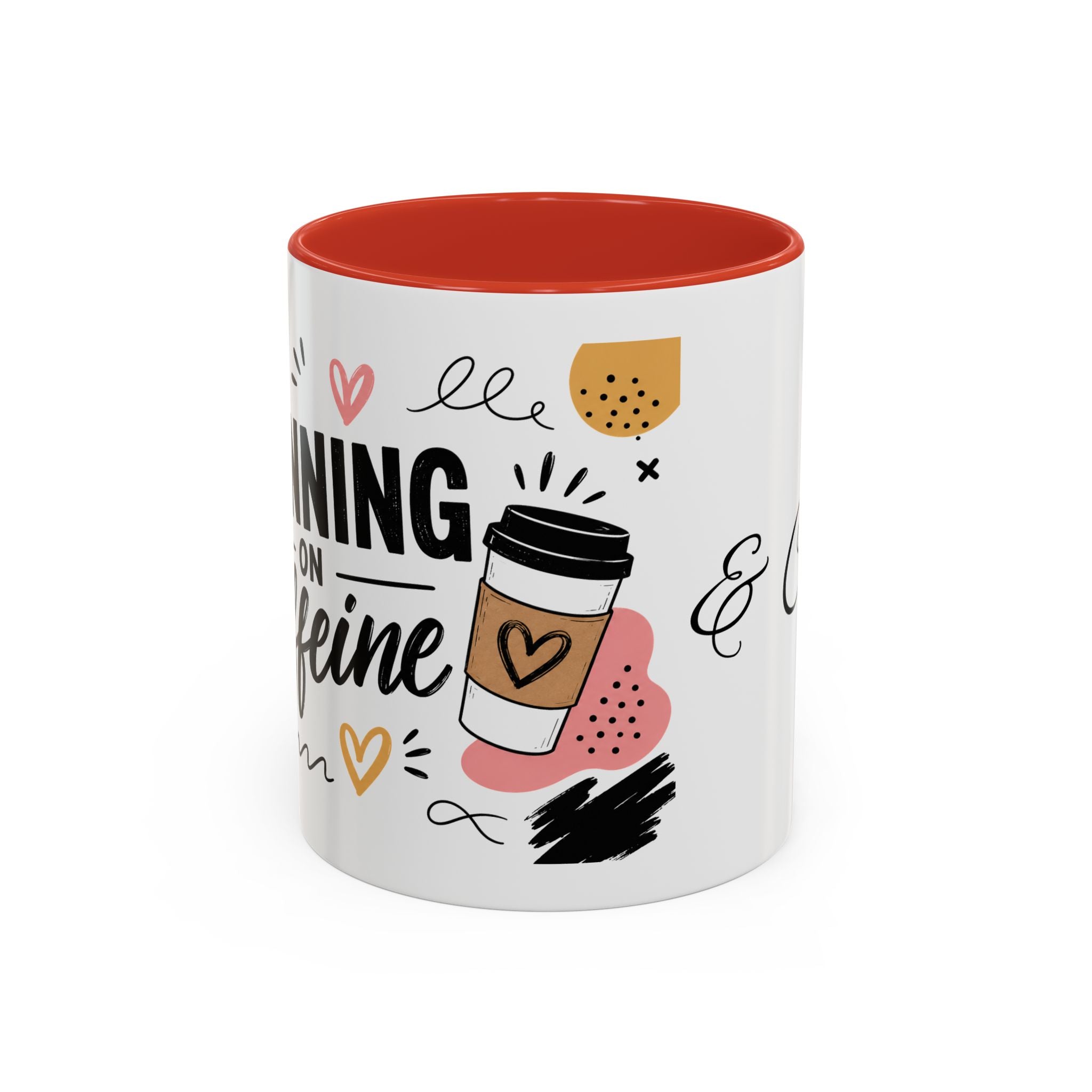 Accent Coffee Mug — Morning Fuel & Chaos Cute Coffee Cup (11/15oz)