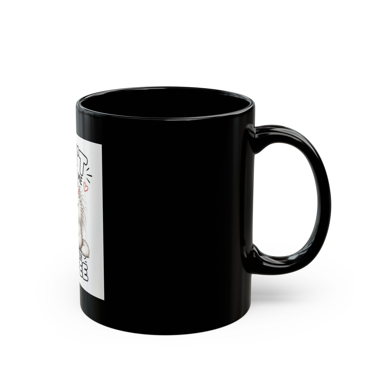 Don't Talk To Me Until After Coffee Mug — Funny Cat Coffee Lover Gift (Black, 11oz/15oz)