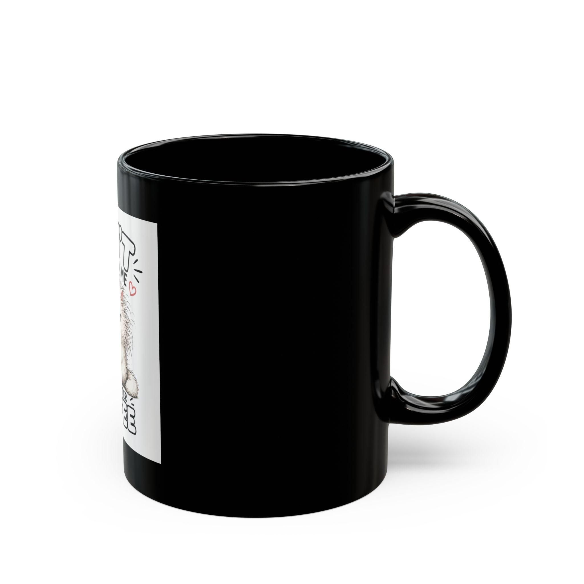 Don't Talk To Me Until After Coffee Mug — Funny Cat Coffee Lover Gift (Black, 11oz/15oz)