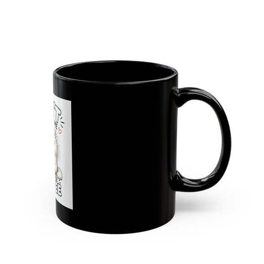 Don't Talk To Me Until After Coffee Mug — Funny Cat Coffee Lover Gift (Black, 11oz/15oz)