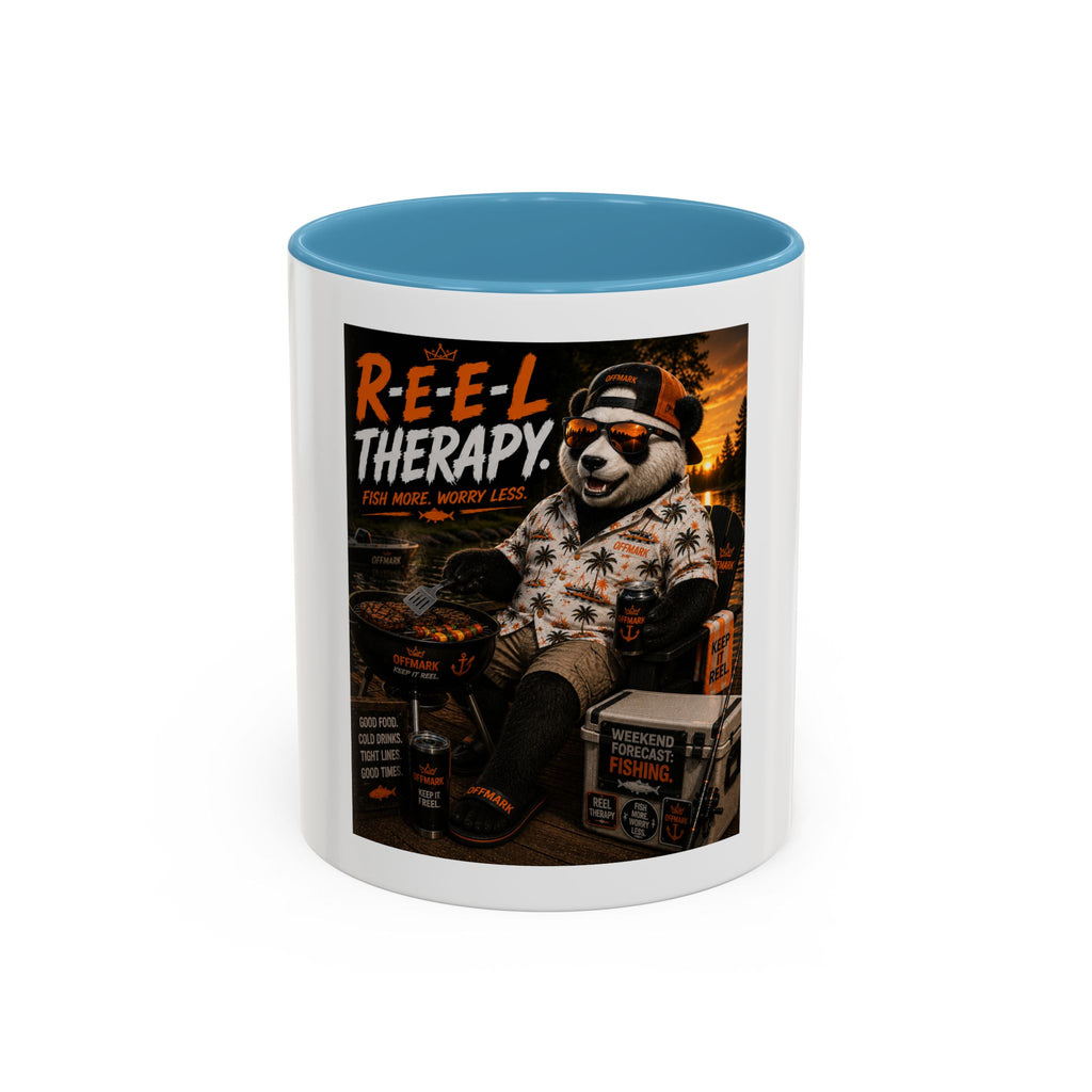 "R-E-E-L Therapy" Fishing RIP the Panda Bear Mug
