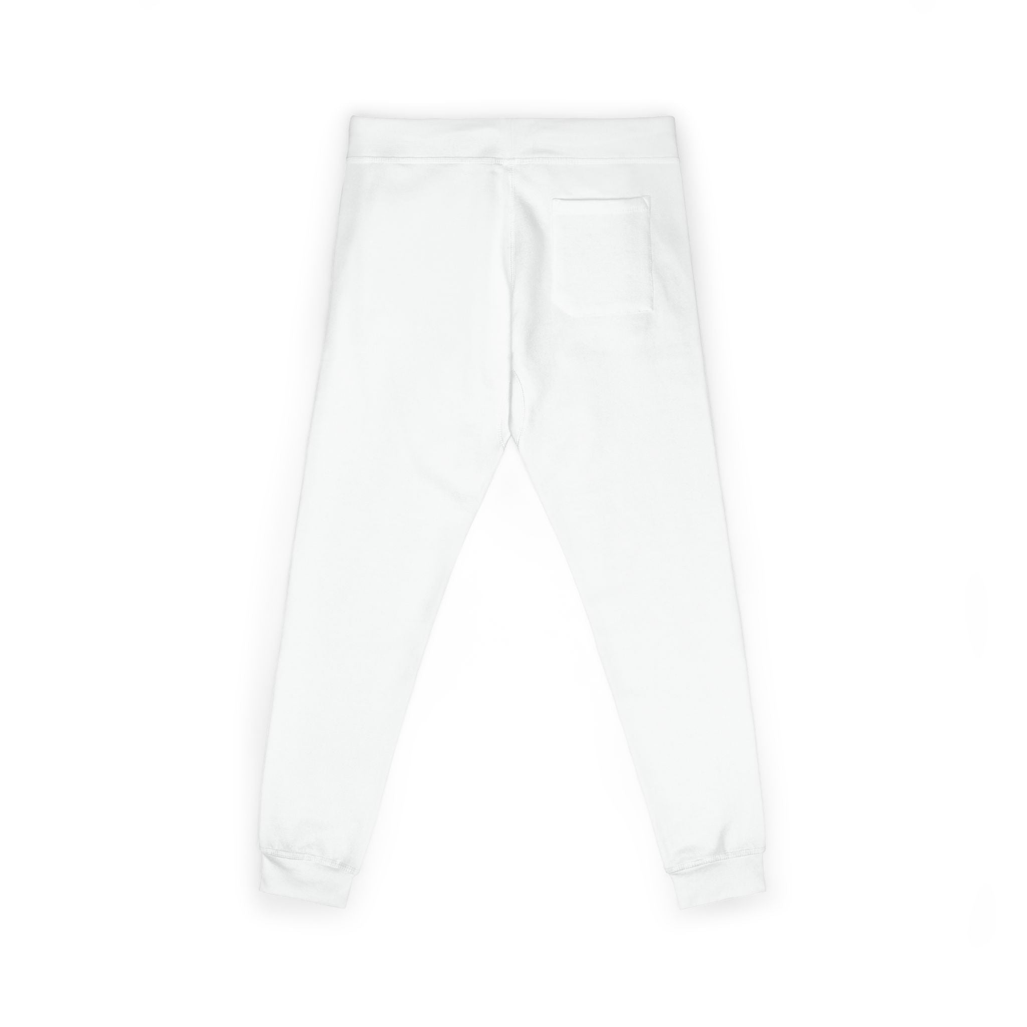 White Fleece Joggers with Ziggy the Raccoon Logo
