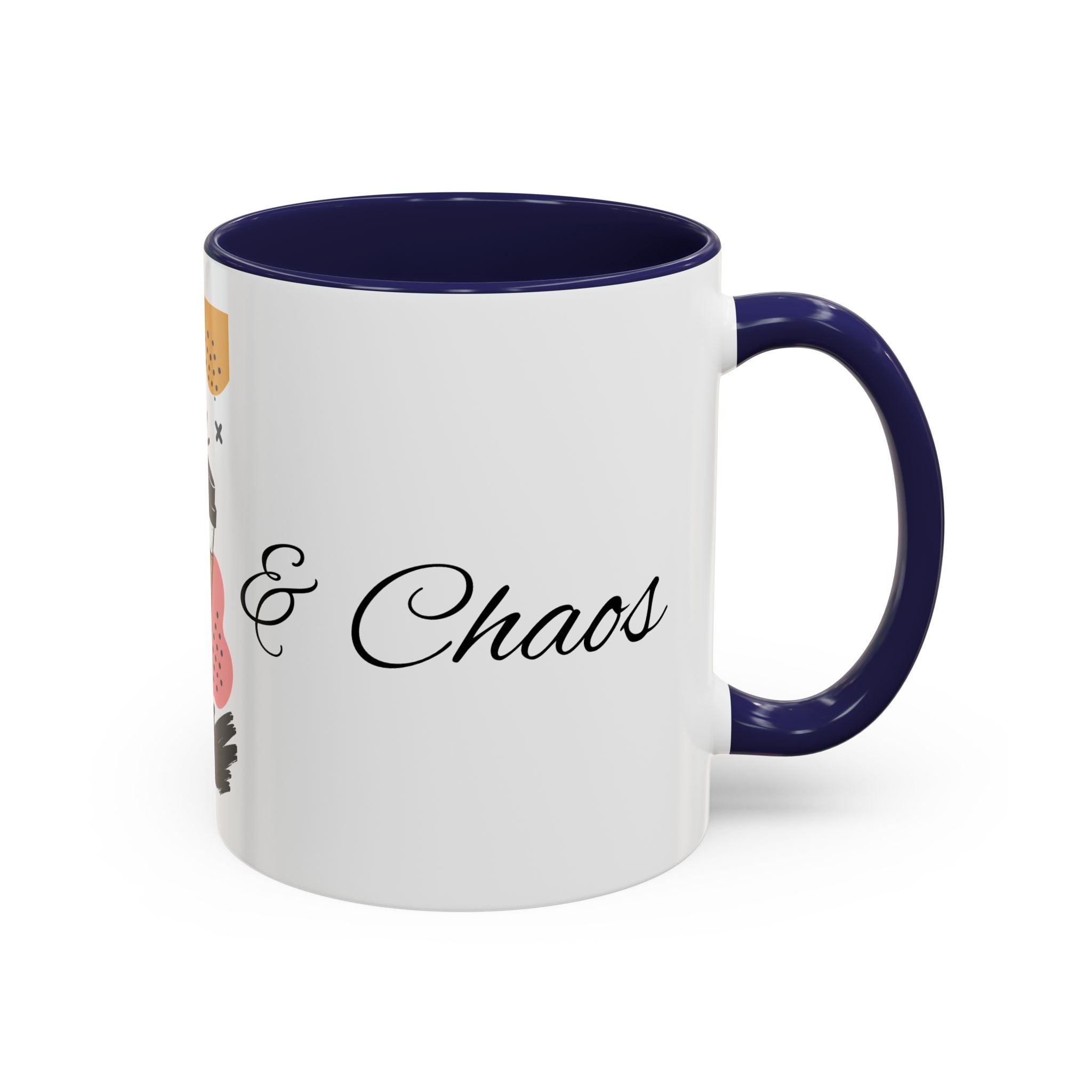 Accent Coffee Mug — Morning Fuel & Chaos Cute Coffee Cup (11/15oz)