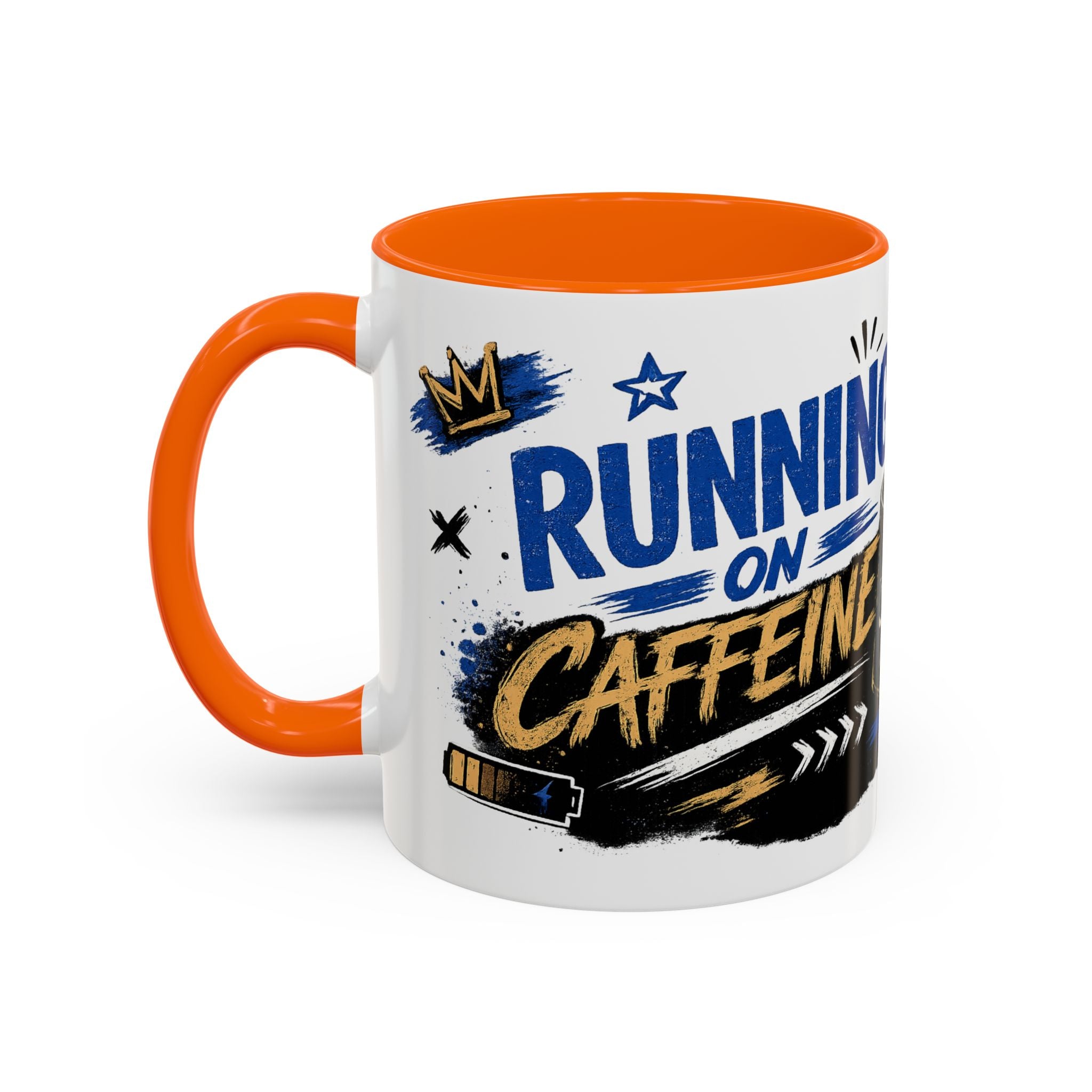 Morning Chaos Coffee Mug — Running on Caffeine & Chaos Accent Mug