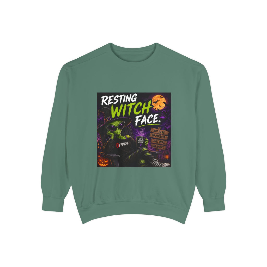 Halloween "Resting Witch Face" Sweatshirt - Funny Spooky Graphic Pullover