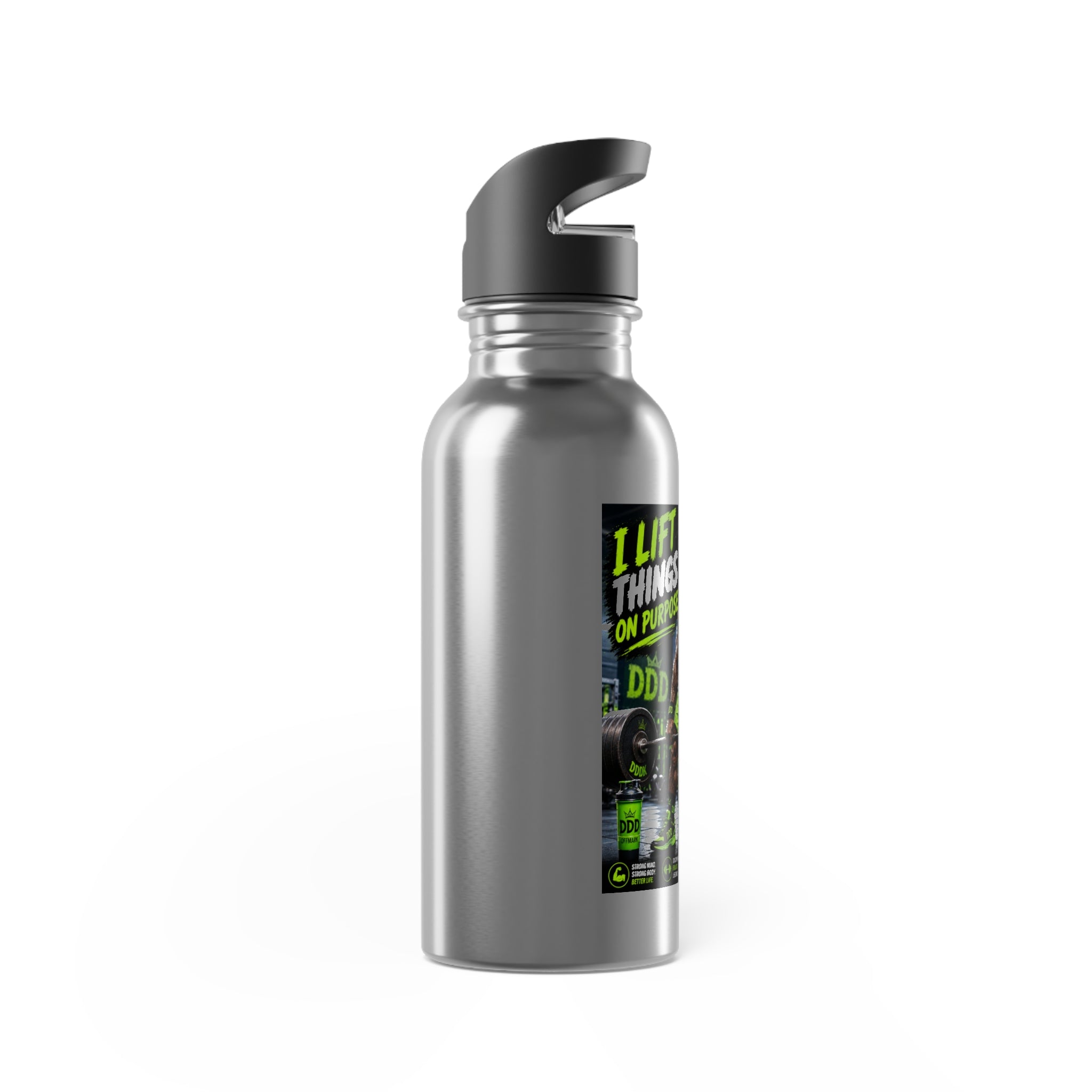 DDD (Doug the Damn Dog) "I Lift Things For A Purpose" Water bottle