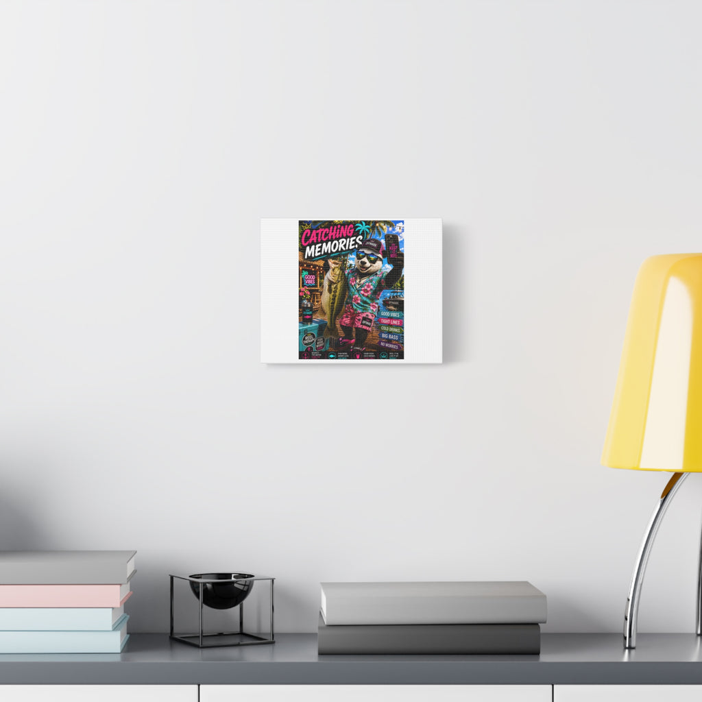 "Catching Memories" Fishing Canvas Wall Art — RIP the Panda Bear