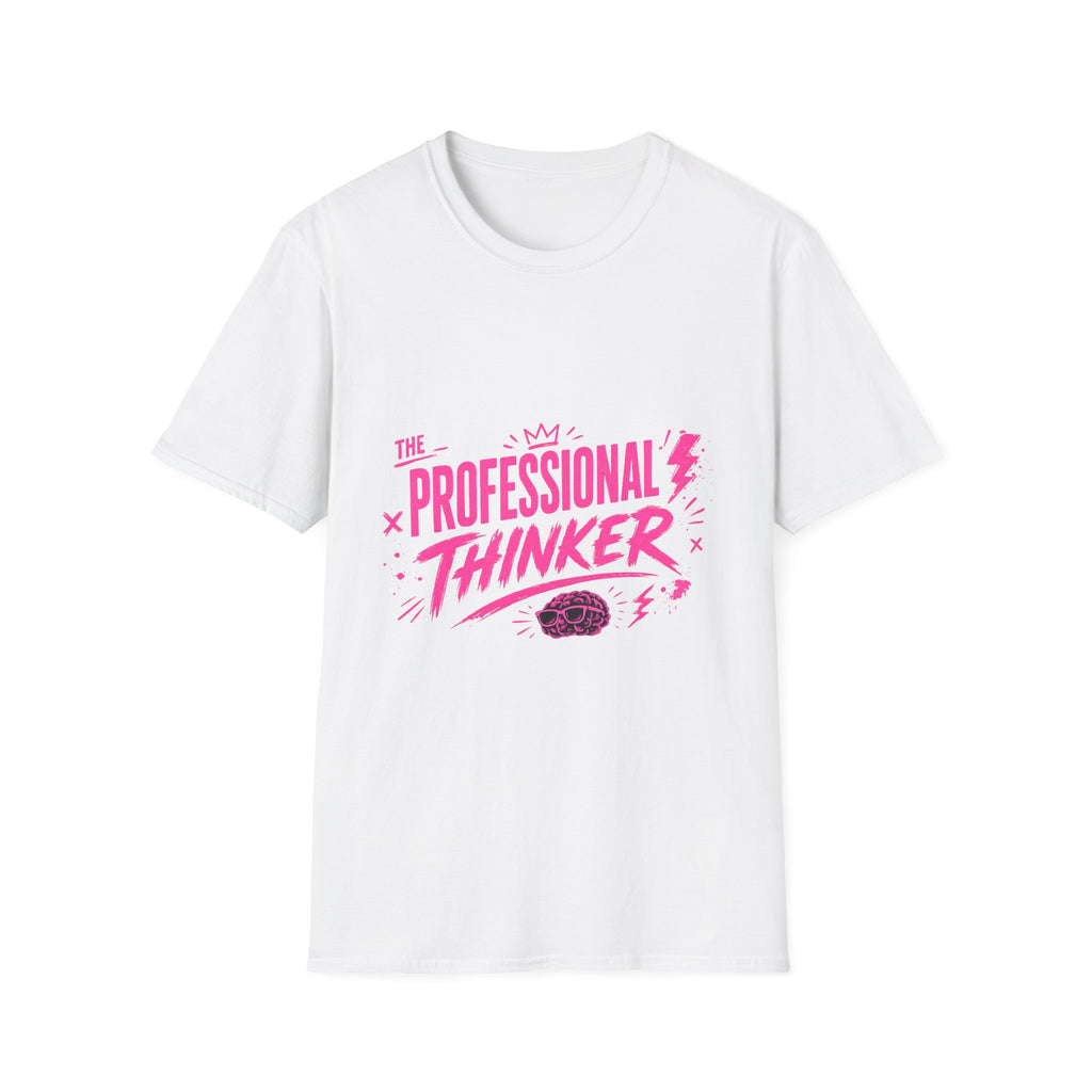 T-Shirt — “The Professional Thinker” Graphic Tee (Pink)