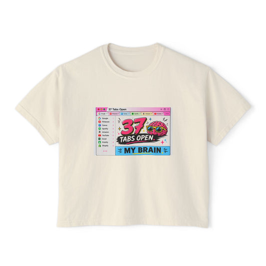Women's Tee — Funny 'My Brain' Retro Browser Mind Map Graphic