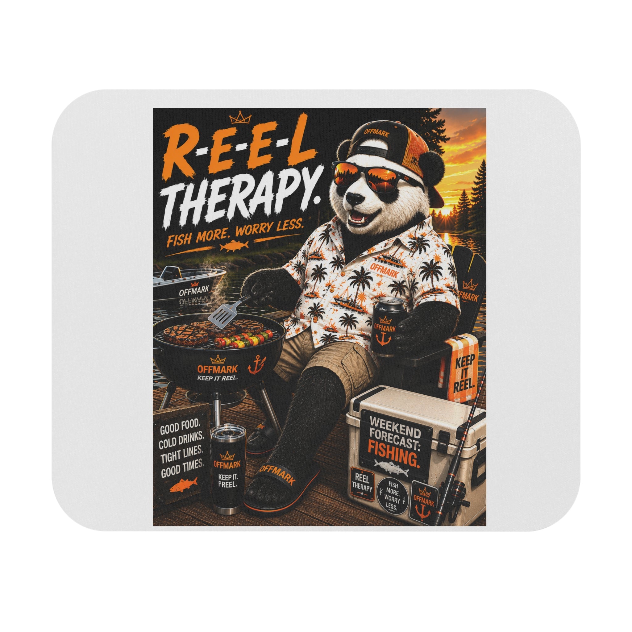 "Reel Therapy" Desk Mat | RIP the Panda Bear