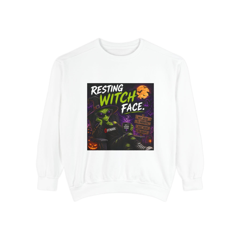 Halloween "Resting Witch Face" Sweatshirt - Funny Spooky Graphic Pullover