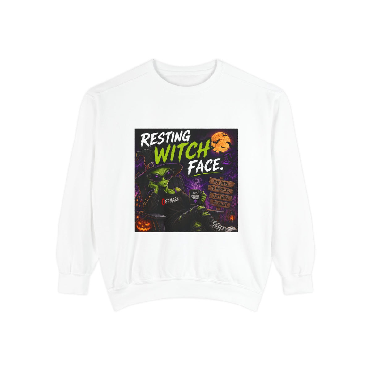 Halloween "Resting Witch Face" Sweatshirt - Funny Spooky Graphic Pullover