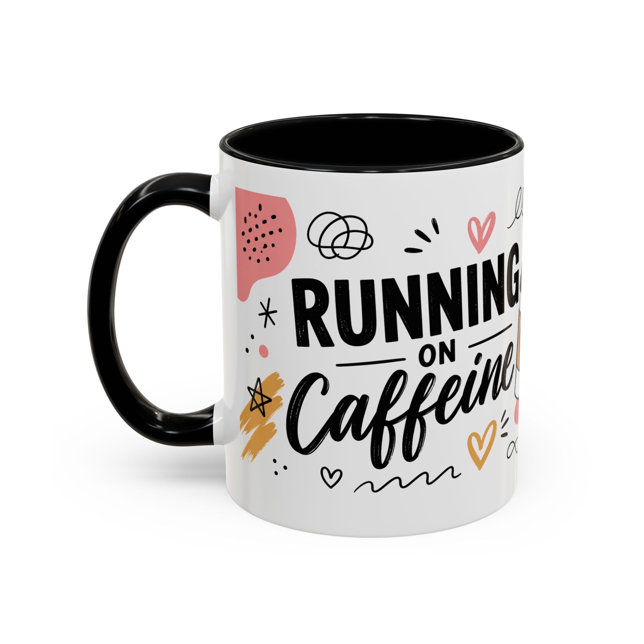 Accent Coffee Mug — Morning Fuel & Chaos Cute Coffee Cup (11/15oz)
