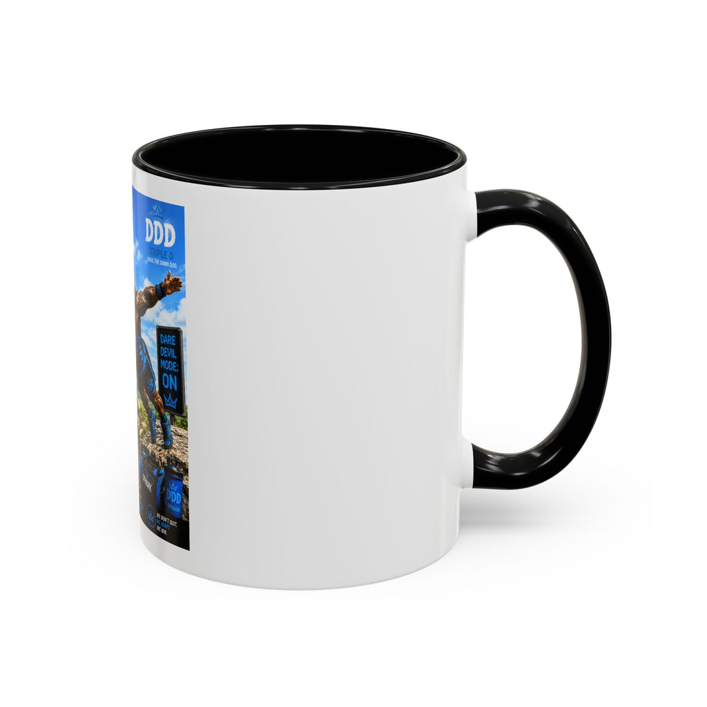 DDD (Doug the Damn Dog) "Running on Protein" Coffee Mug