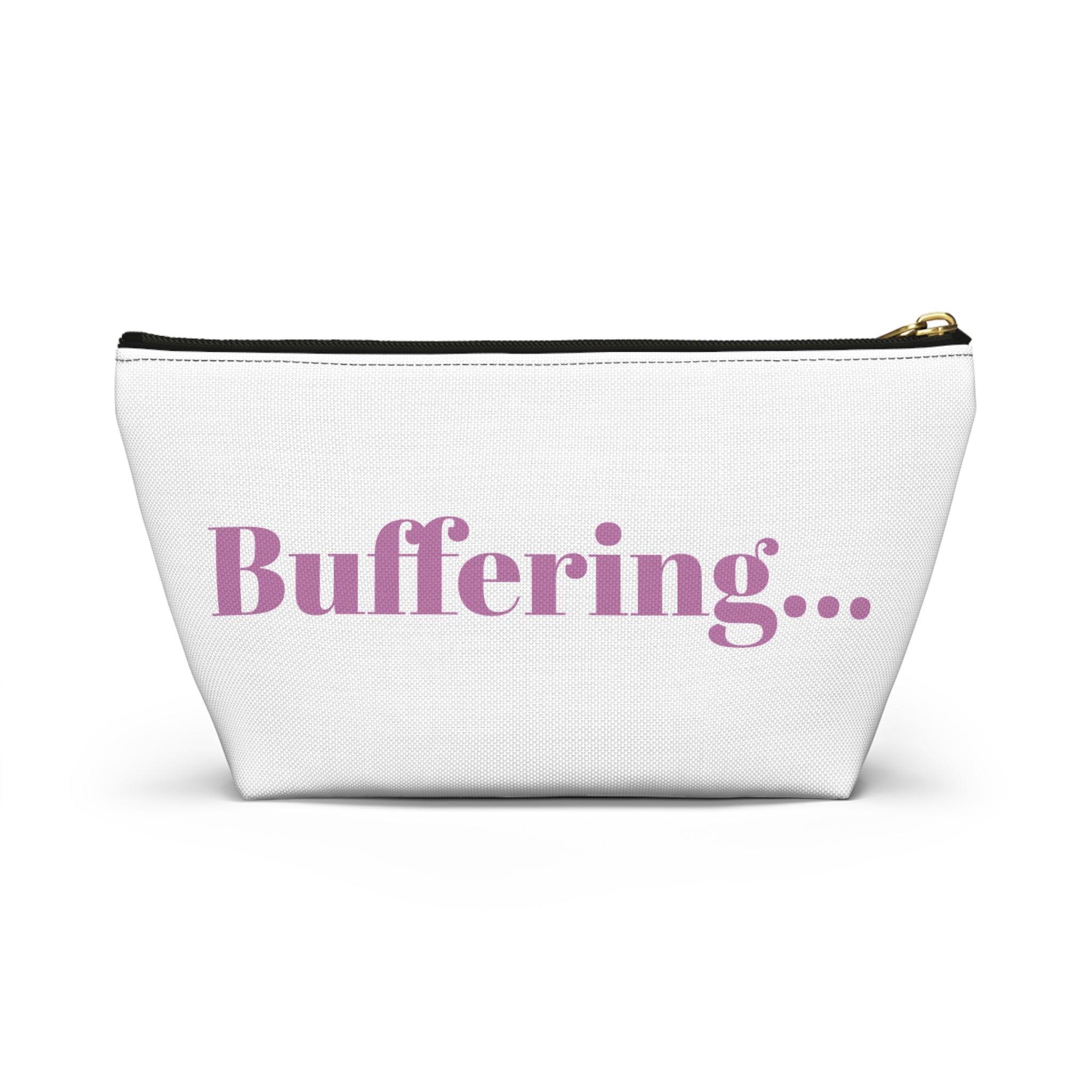 Accessory Pouch — “The Professional Thinker” Pink Brain Makeup Bag (Buffering… Text)