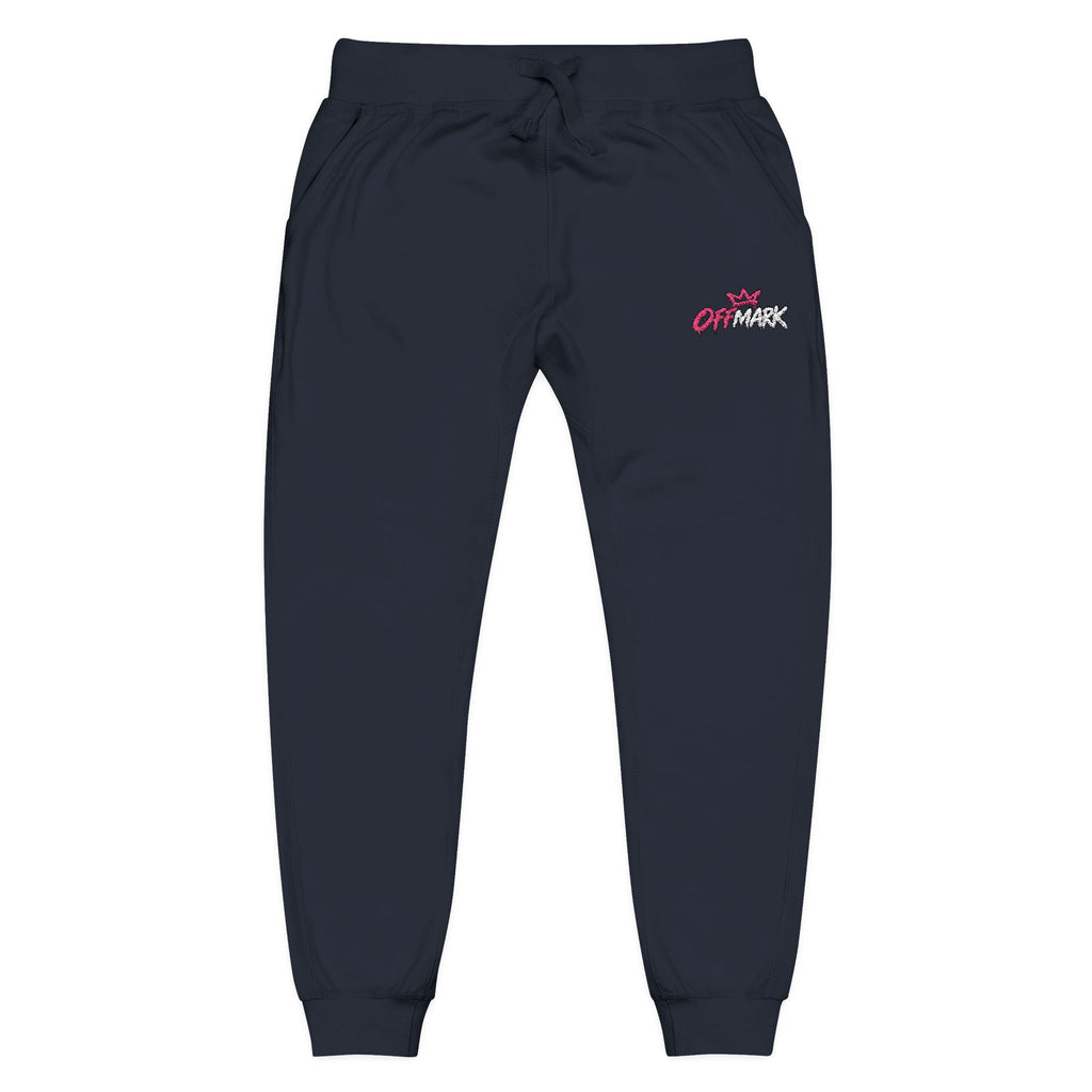 Embroidered Floral Lounge Sweatpants — Pink logo Cozy Joggers