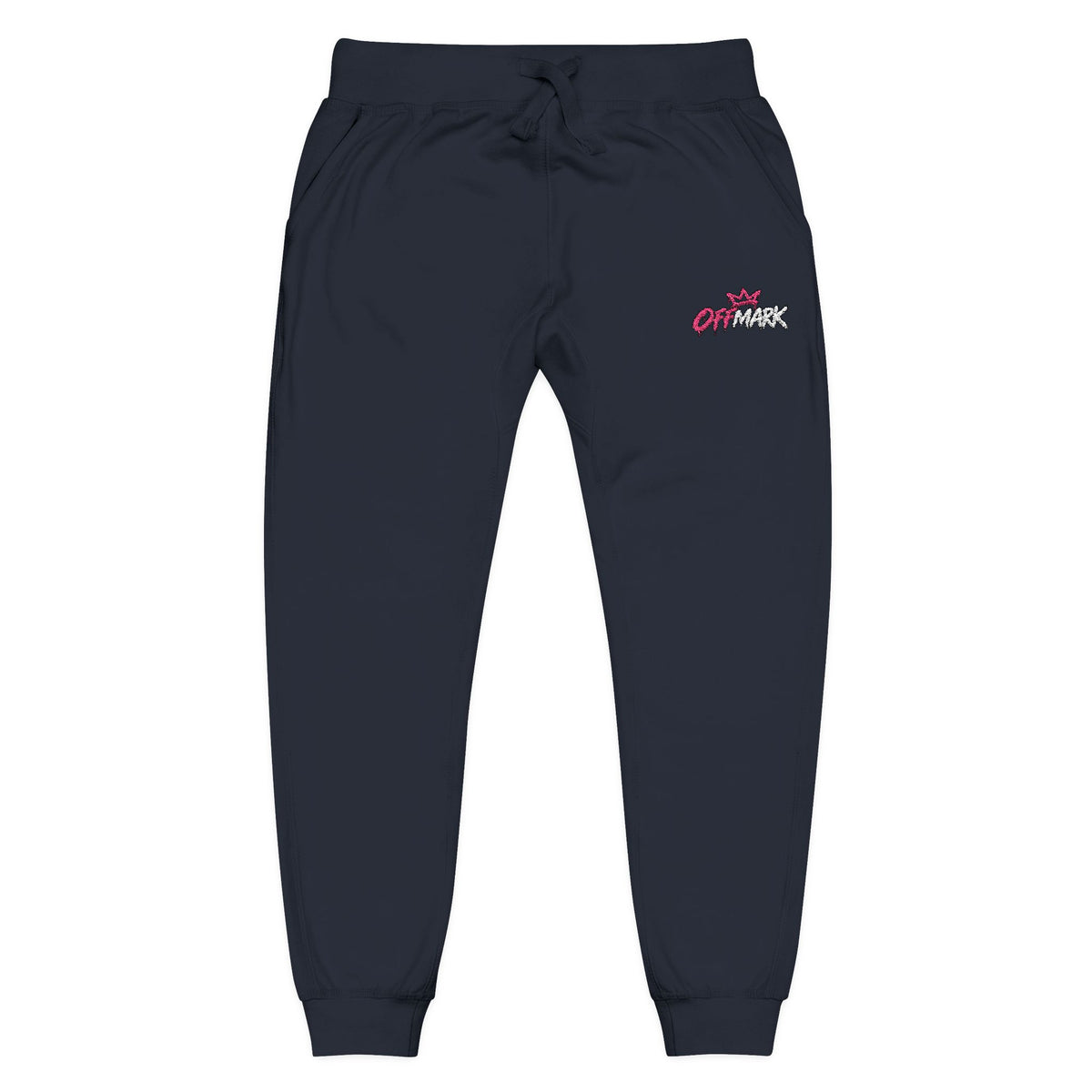 Embroidered Floral Lounge Sweatpants — Pink logo Cozy Joggers