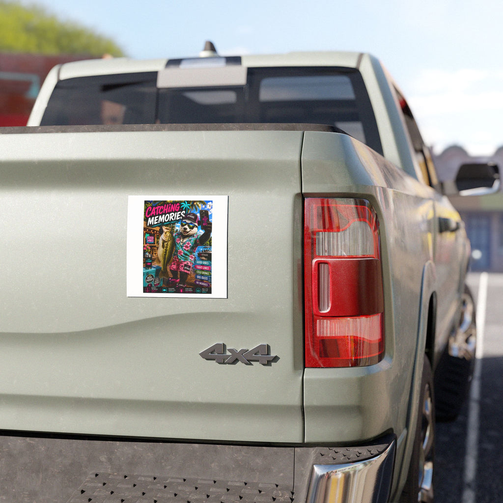 RIP the Panda Bear- "Catching Memories" Car Magnet
