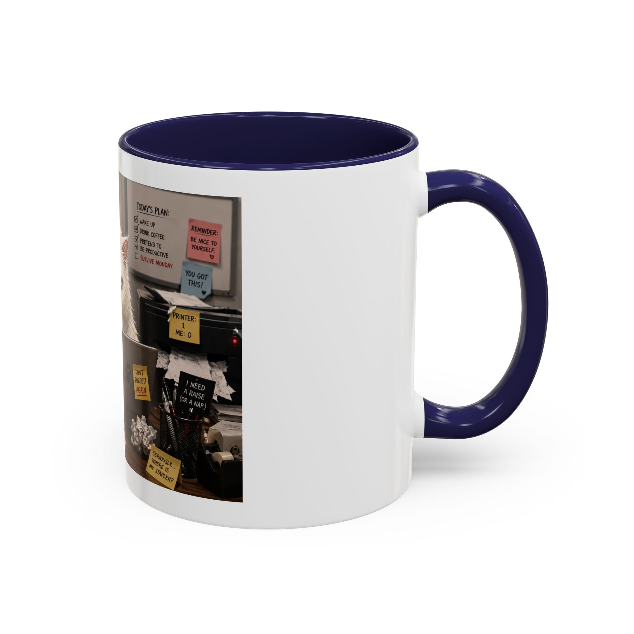 Coffee Mug — "Office Survival" Murphy's Desk Humor Accent Mug (11/15oz)