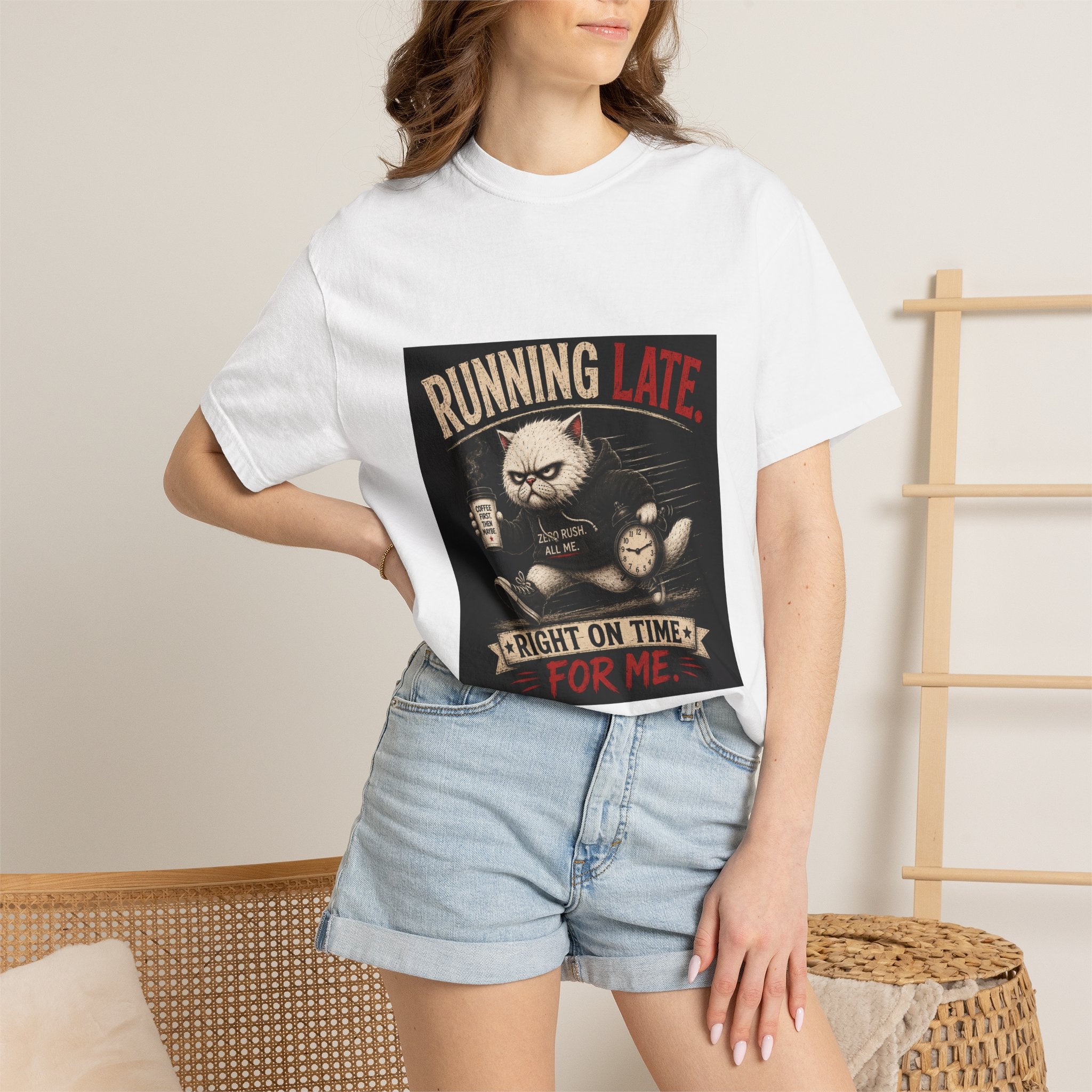 'Running Late' (Right On Time For Me) T Shirt