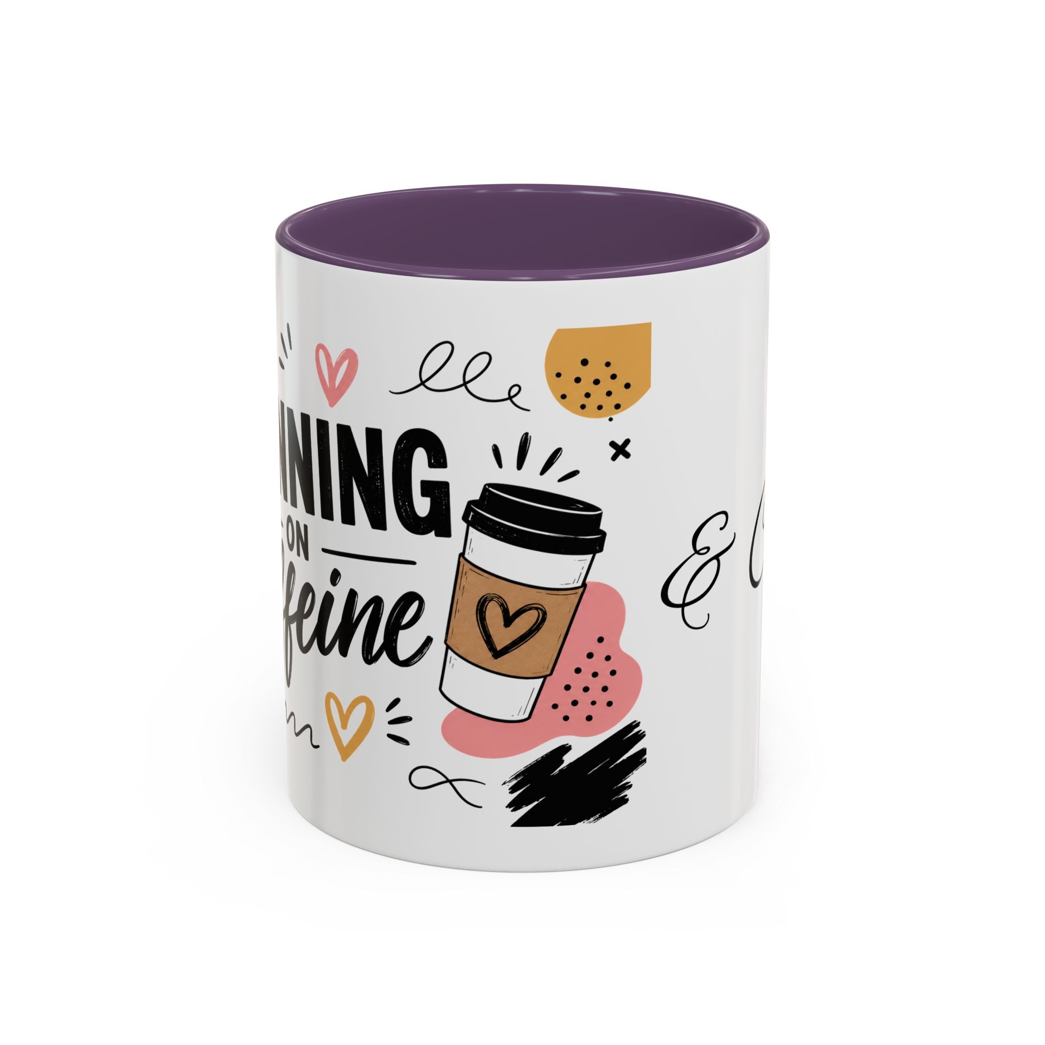Accent Coffee Mug — Morning Fuel & Chaos Cute Coffee Cup (11/15oz)