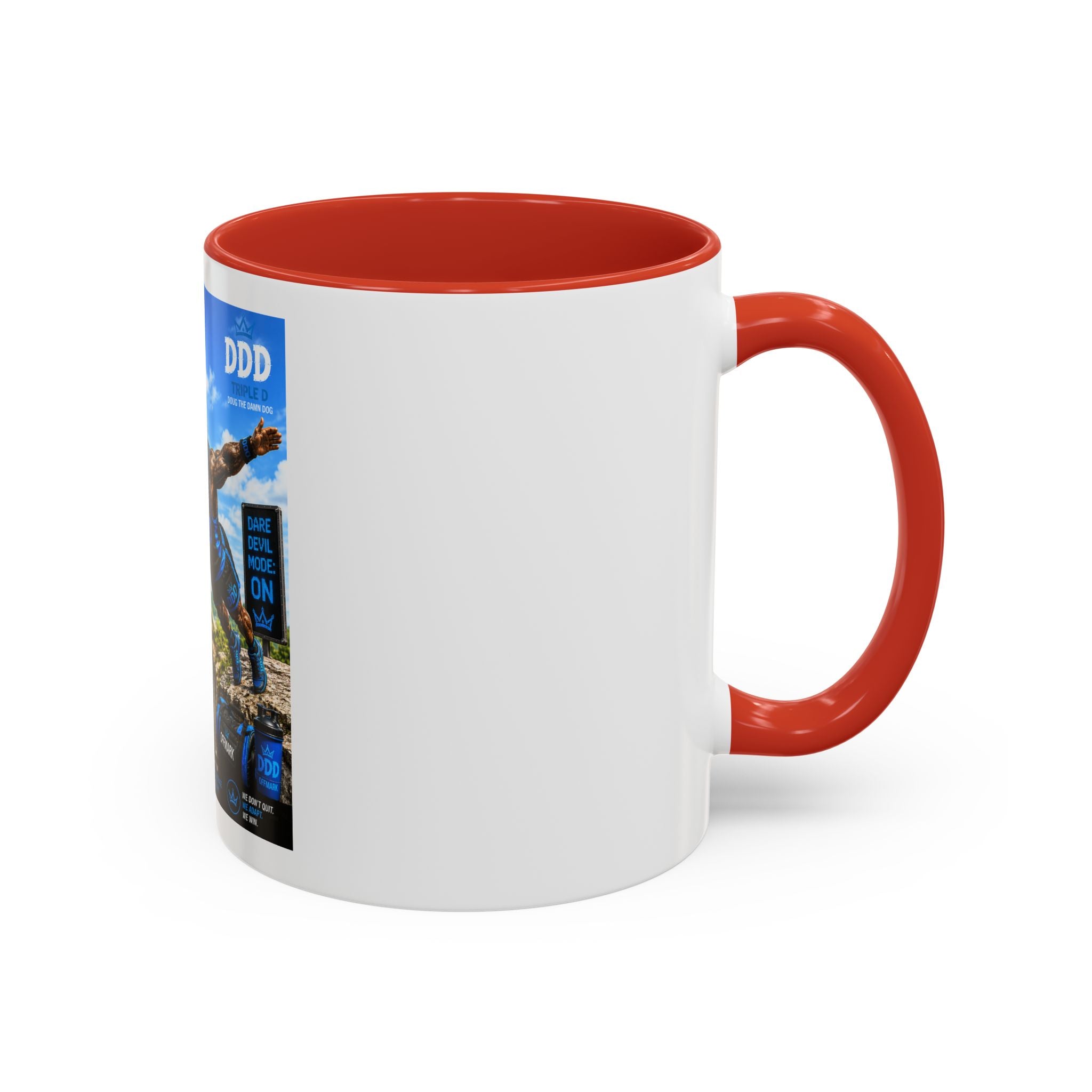 DDD (Doug the Damn Dog) "Running on Protein" Coffee Mug
