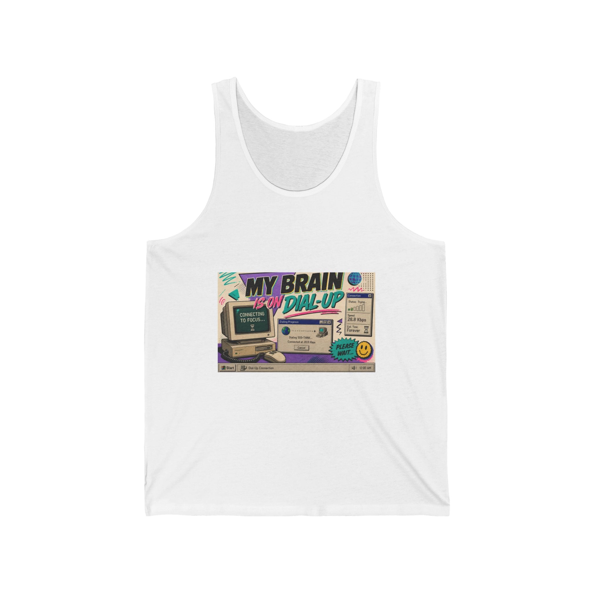 Tank Top — “37 Tabs Open In My Brain” Funny Graphic Sleeveless Tee for Multitaskers