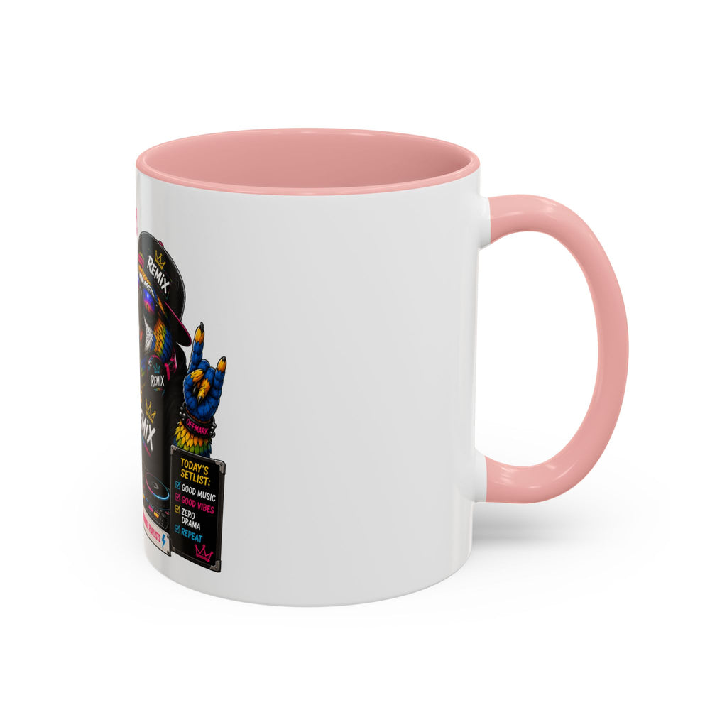 “Music First. Adulting Later.” Accent Mug for DJs & Music Lovers-Remix the Parrot