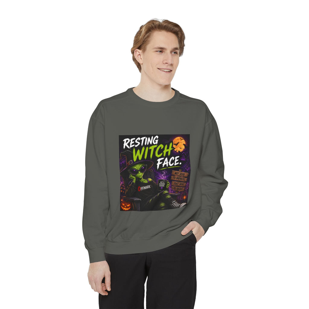 Halloween "Resting Witch Face" Sweatshirt - Funny Spooky Graphic Pullover