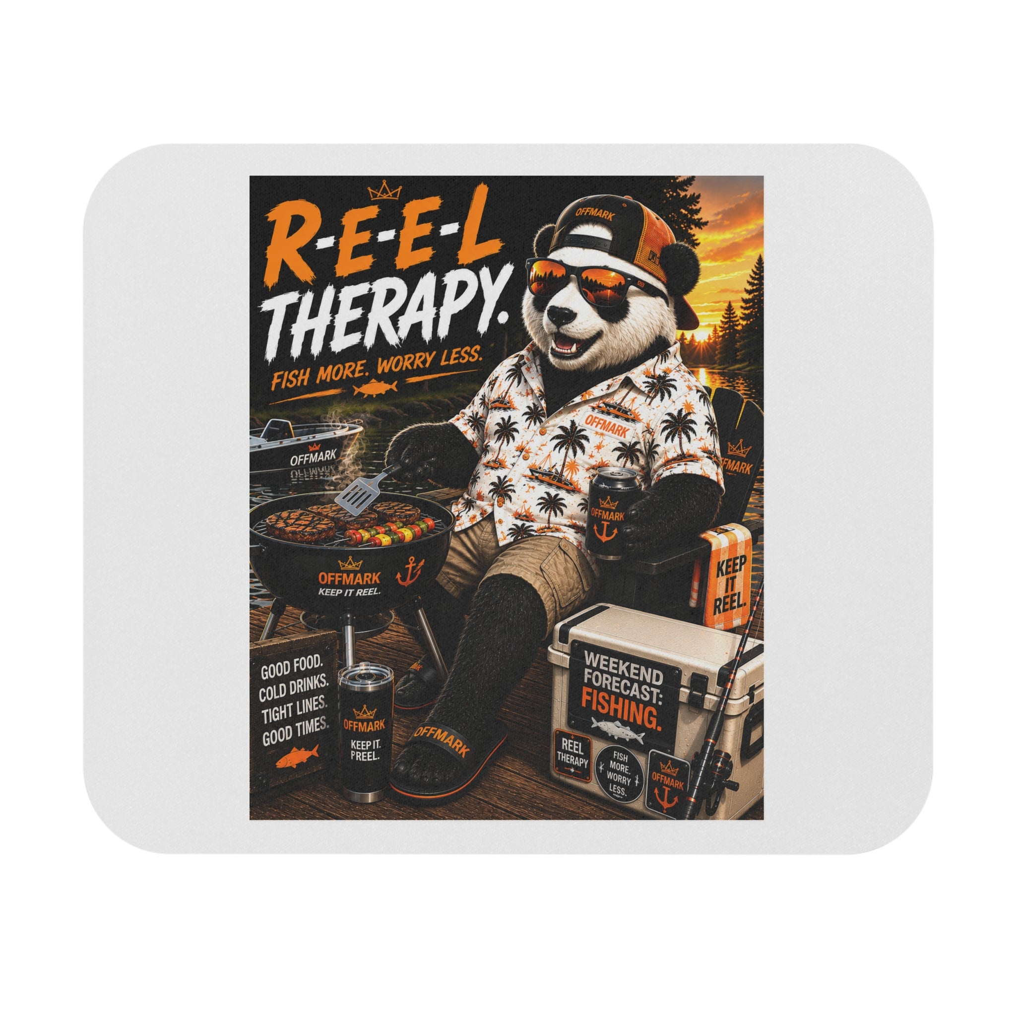 RIP the Panda Bear "Reel Therapy" Desk Mat