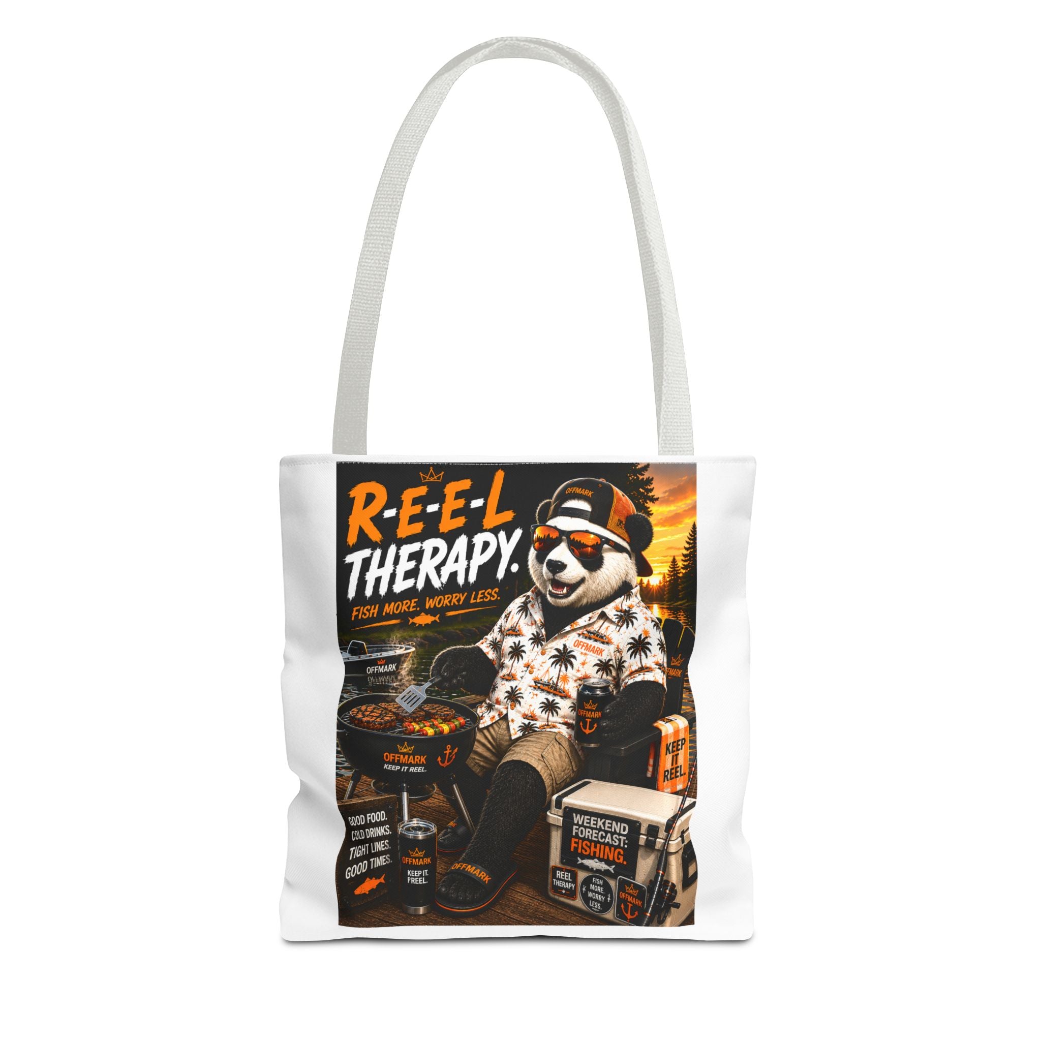 "Reel Therapy" Tote-RIP (Runs in Paradise) Panda Bear