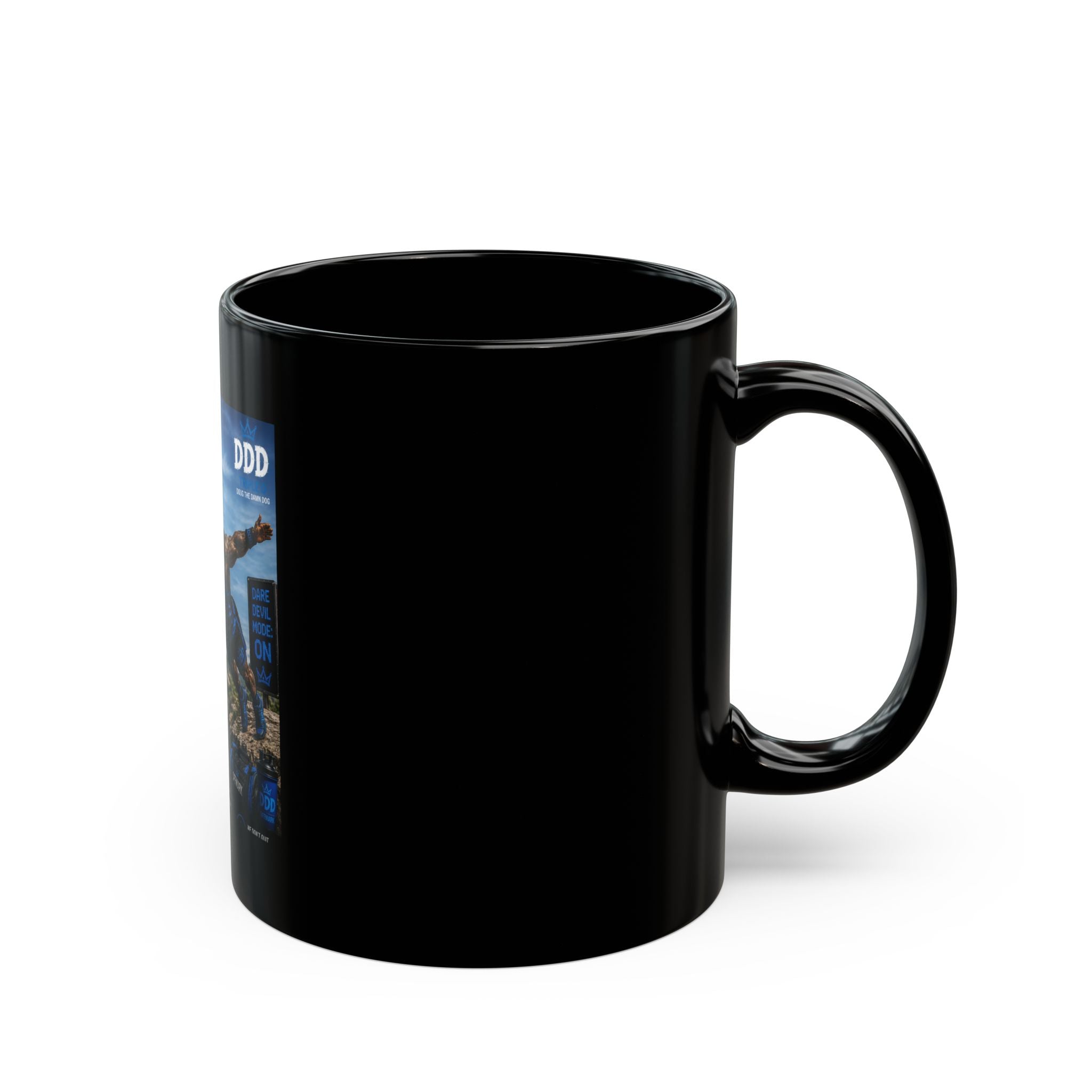 “Running on Protein and Poor Decisions” DDD Black Mug