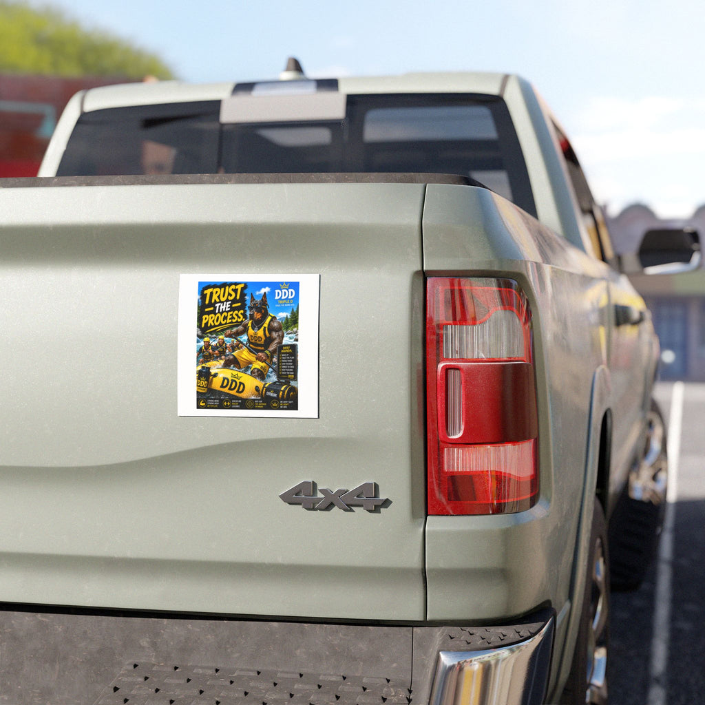 DDD (Doug the Damn Dog)"Trust the Process" Car Magnet