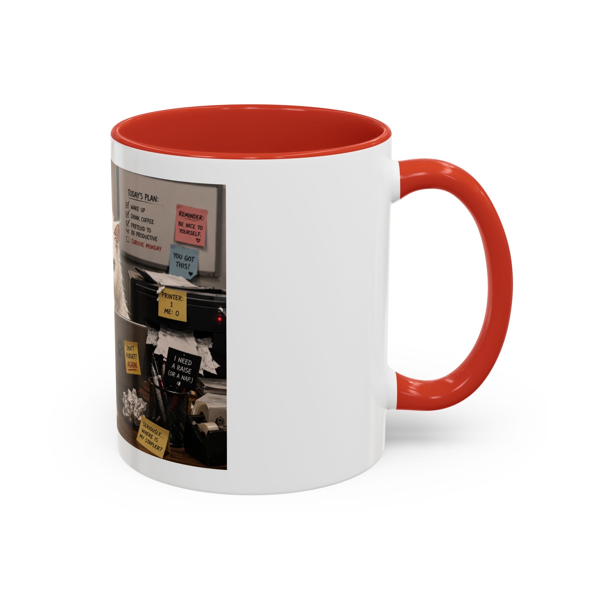 Coffee Mug — "Office Survival" Murphy's Desk Humor Accent Mug (11/15oz)