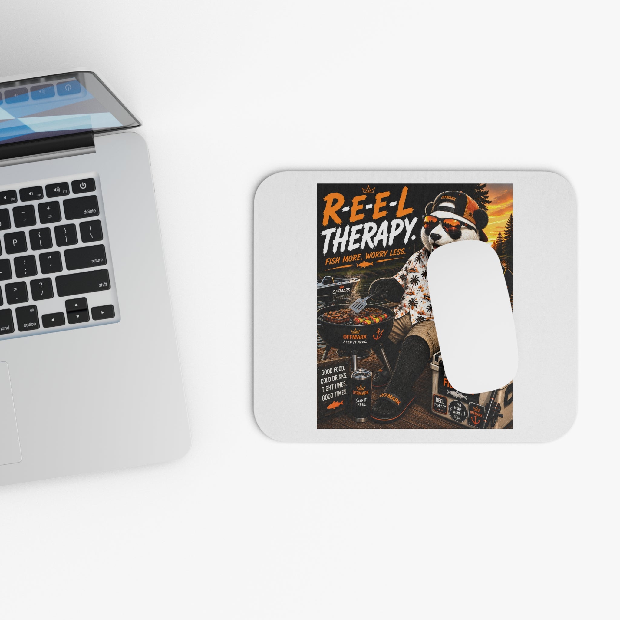 RIP the Panda Bear "Reel Therapy" Desk Mat