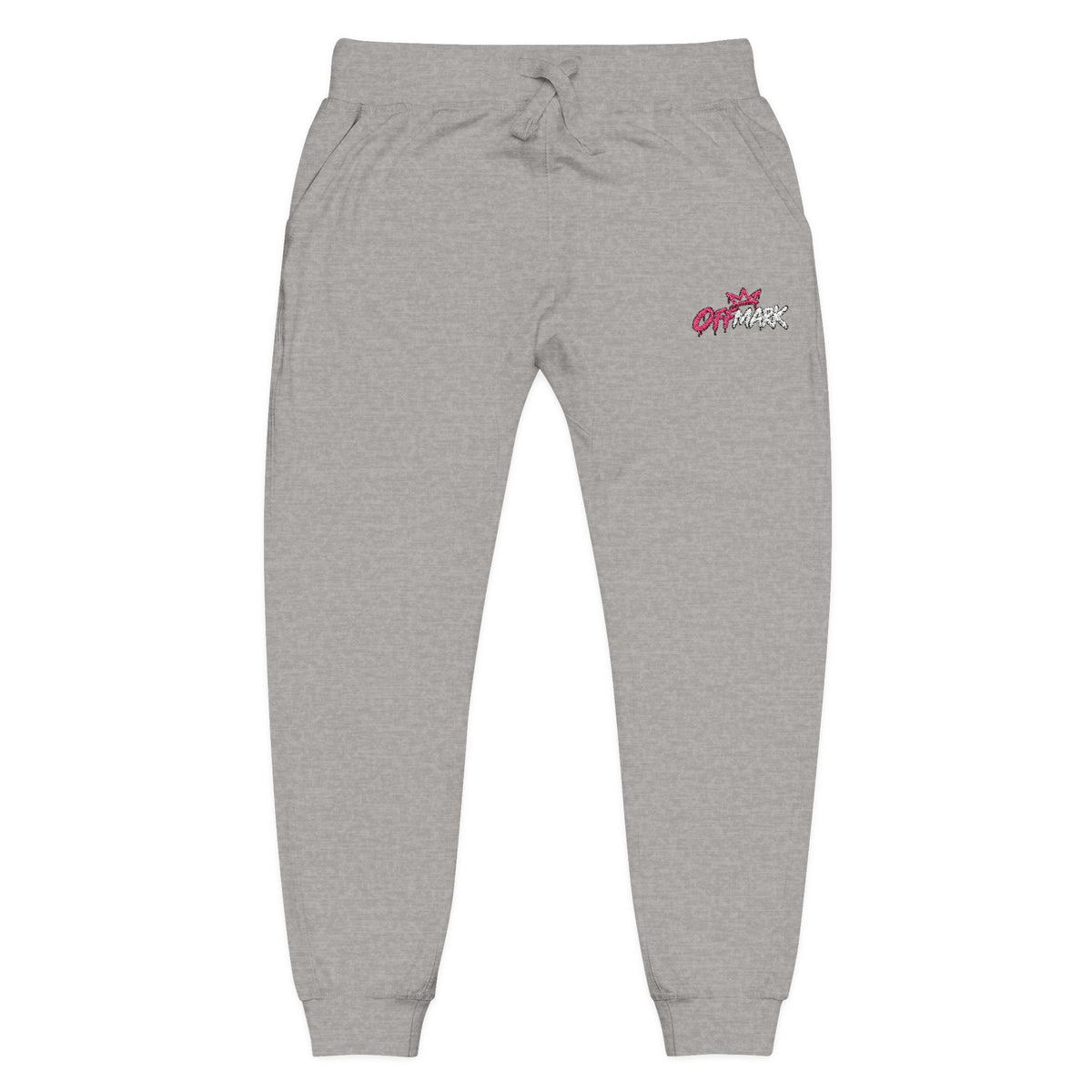 Embroidered Floral Lounge Sweatpants — Pink logo Cozy Joggers