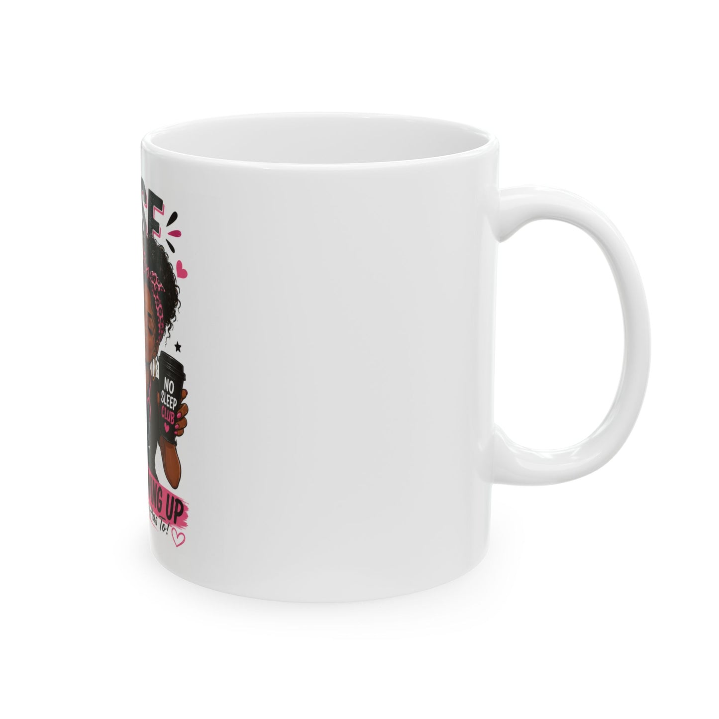 Nurse Life Ceramic Mug — "No Sleep Club" Black Nurse Gift (11oz & 15oz)