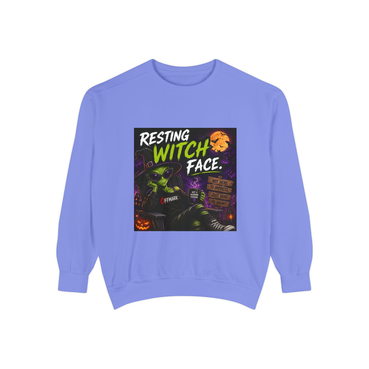 Halloween "Resting Witch Face" Sweatshirt - Funny Spooky Graphic Pullover