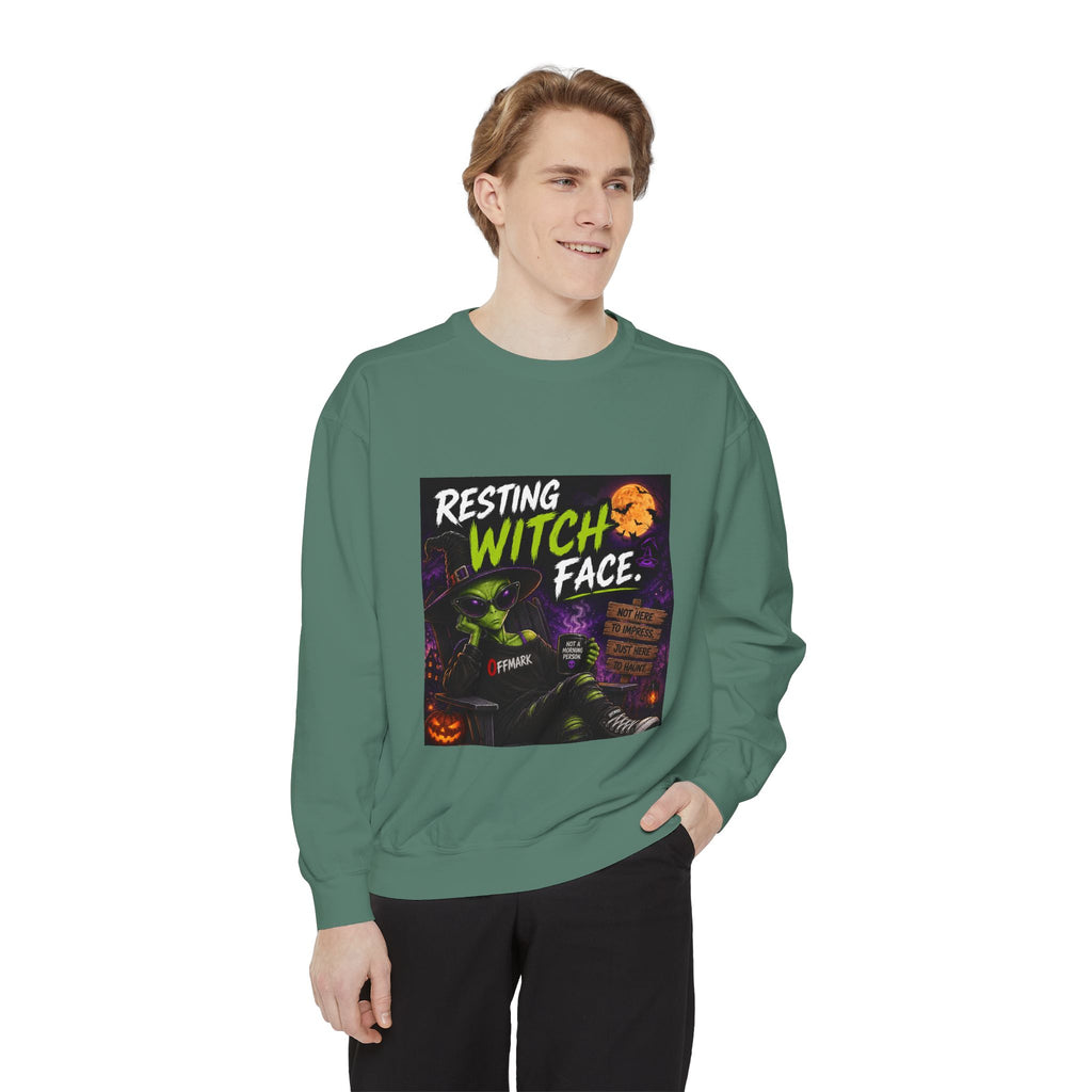 Halloween "Resting Witch Face" Sweatshirt - Funny Spooky Graphic Pullover