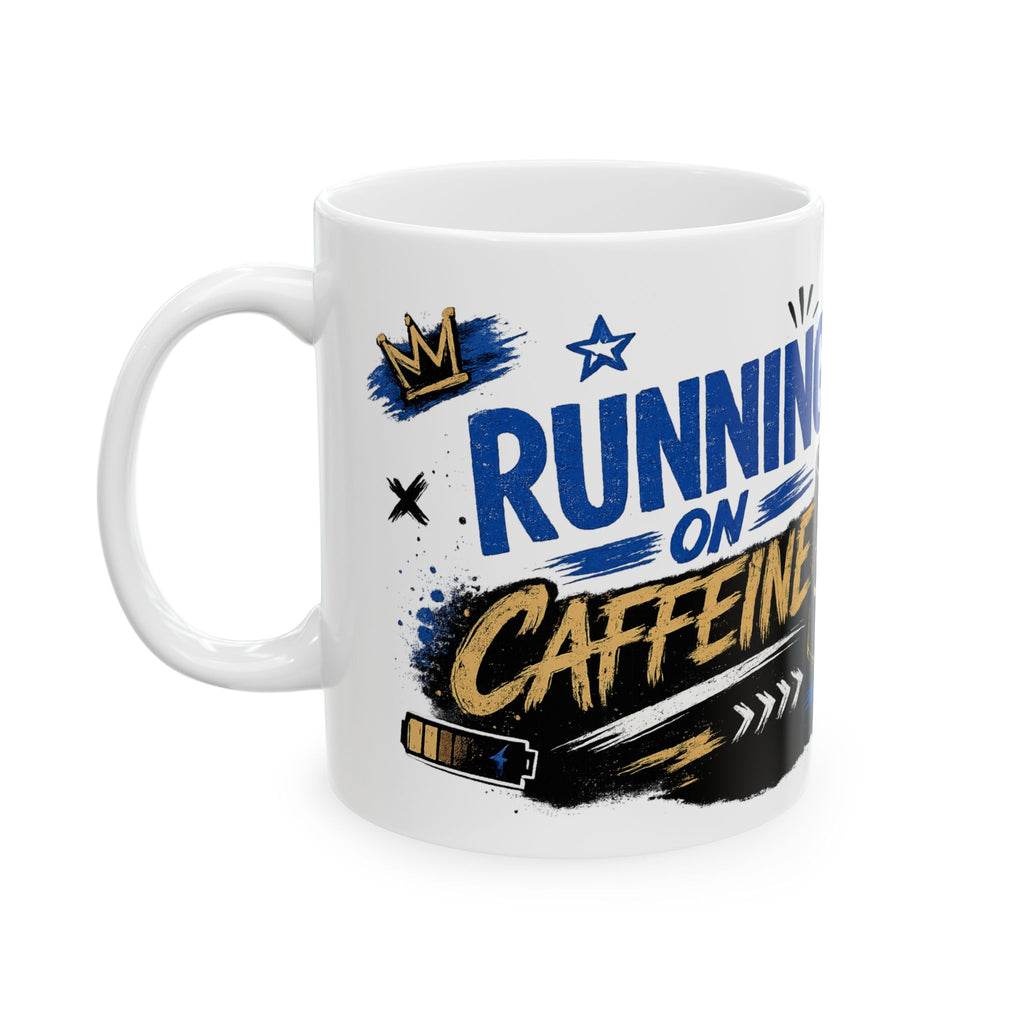 Coffee Mug - "Running on Caffeine & Chaos" Skull Design