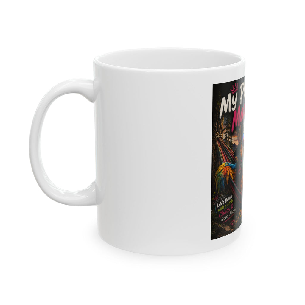 "My Playlist Made Me Do It" Colorful Parrot Music Lover mug Remix