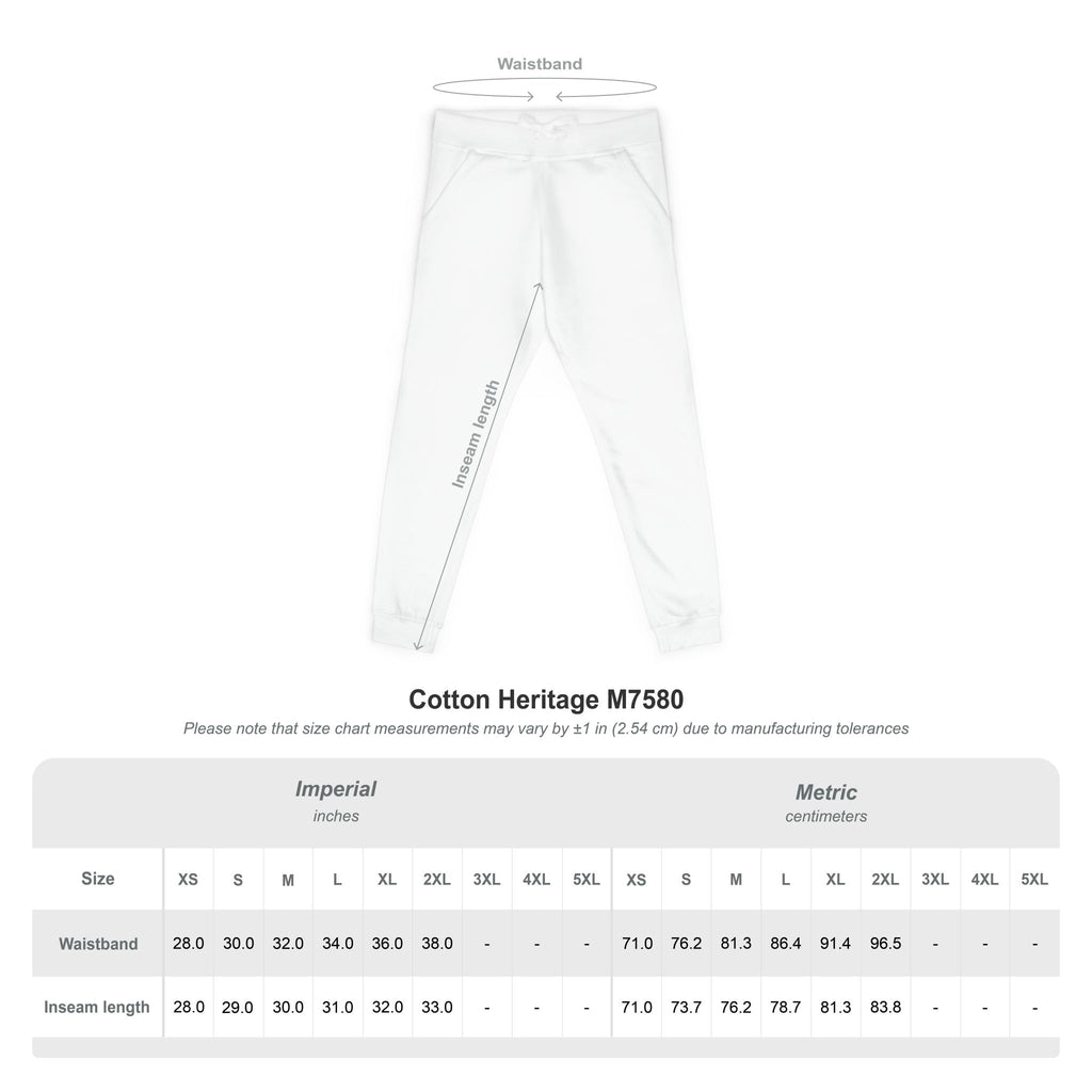 Embroidered White Fleece Sweatpants – Blue and black Patch Logo Joggers