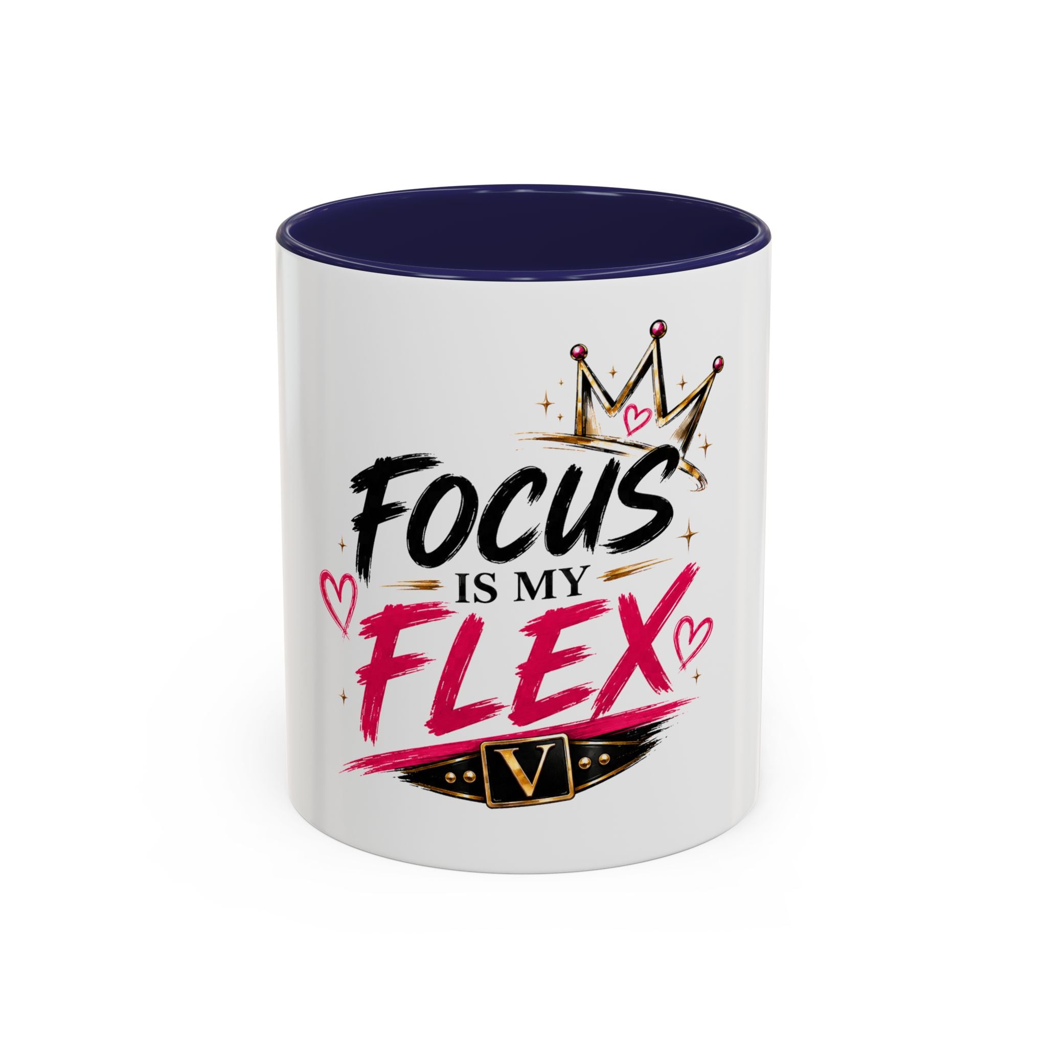 Focus Is My Flex Accent Coffee Mug — Vixen the Foxxy Boss