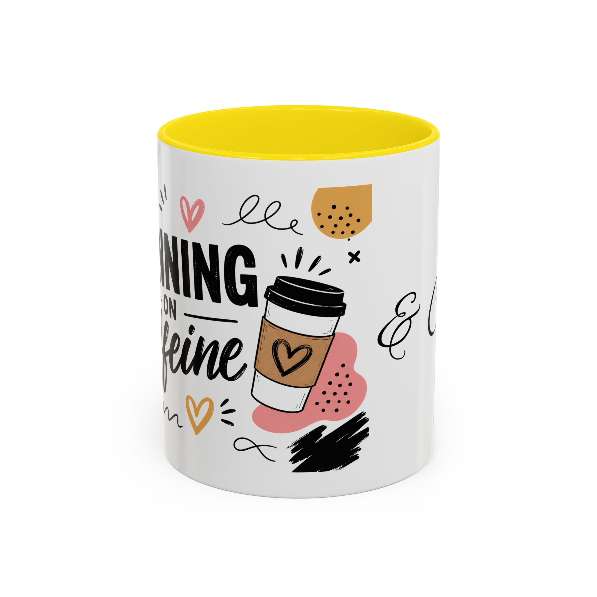 Accent Coffee Mug — Morning Fuel & Chaos Cute Coffee Cup (11/15oz)